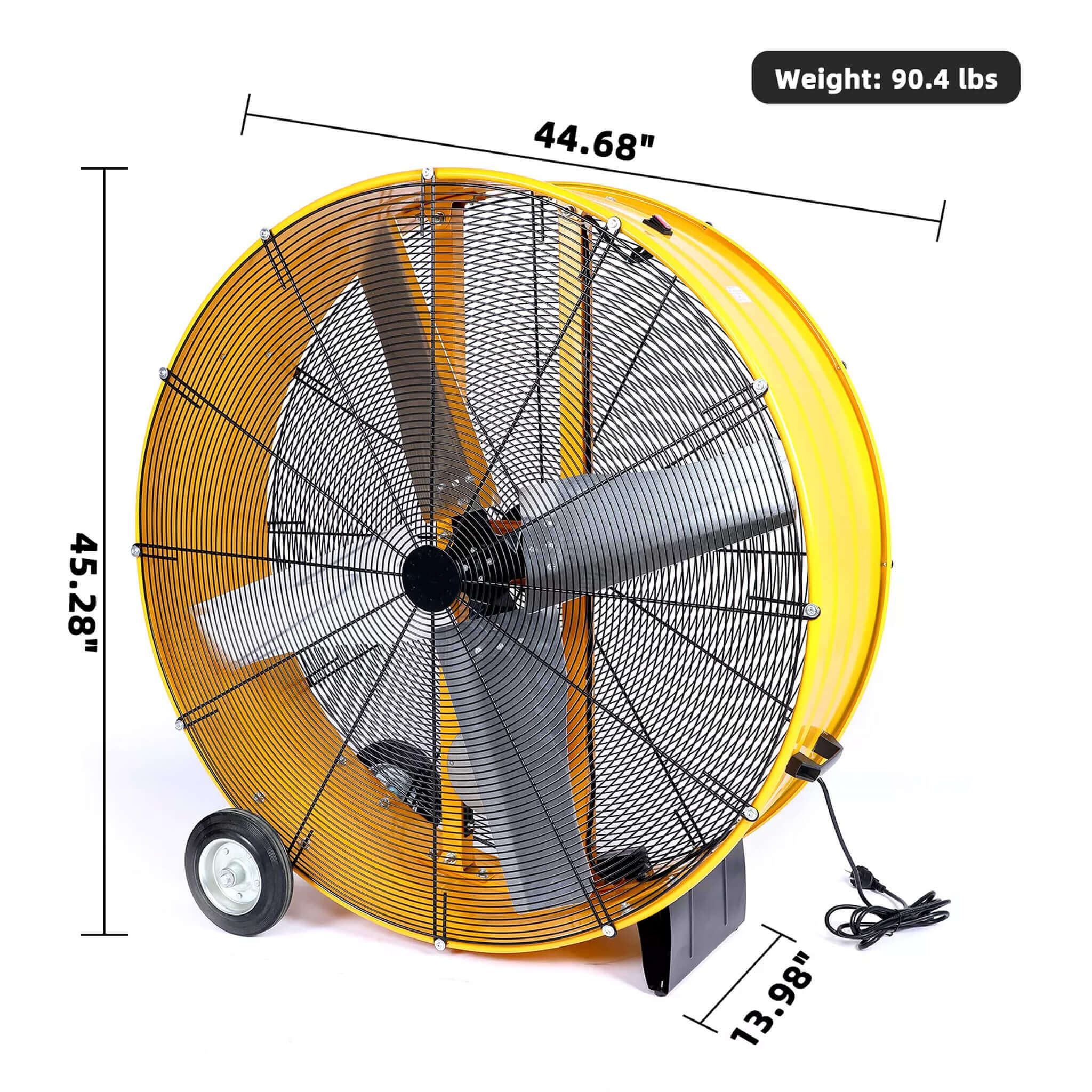 42" Heavy Duty Metal Industrial Dual Speed Air Circulation Drum Fan (SAK85191) - Energize Trek
