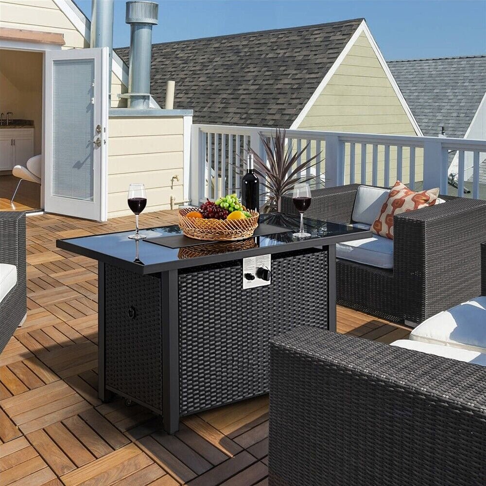 43" 50,000 BTU Outdoor Patio Propane Gas Fire Pit Table (91486067) - Energize Trek