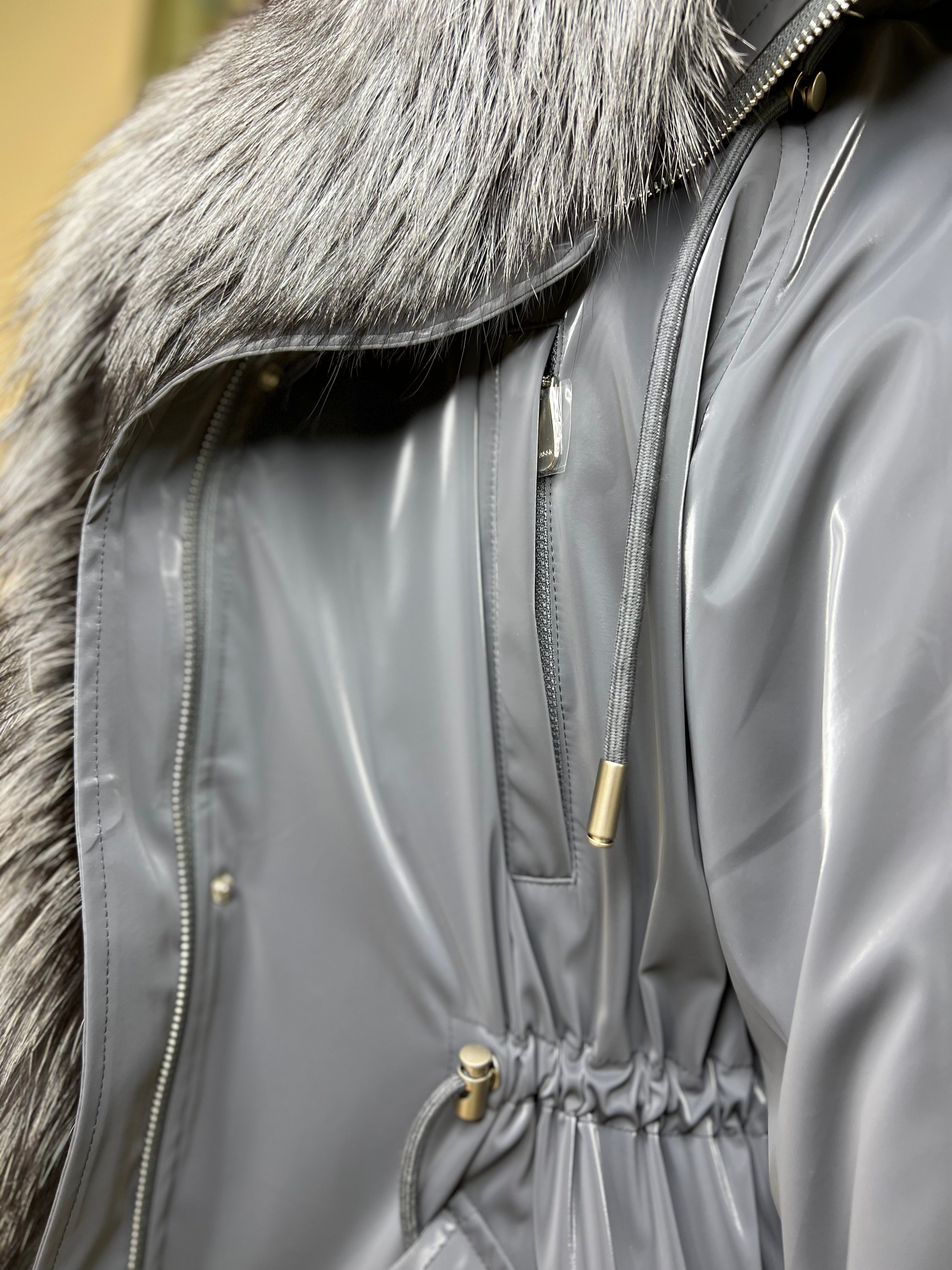 Genuine Silver Fox Fully Lined Hood Rabbit Insulated Parka - Energize Trek