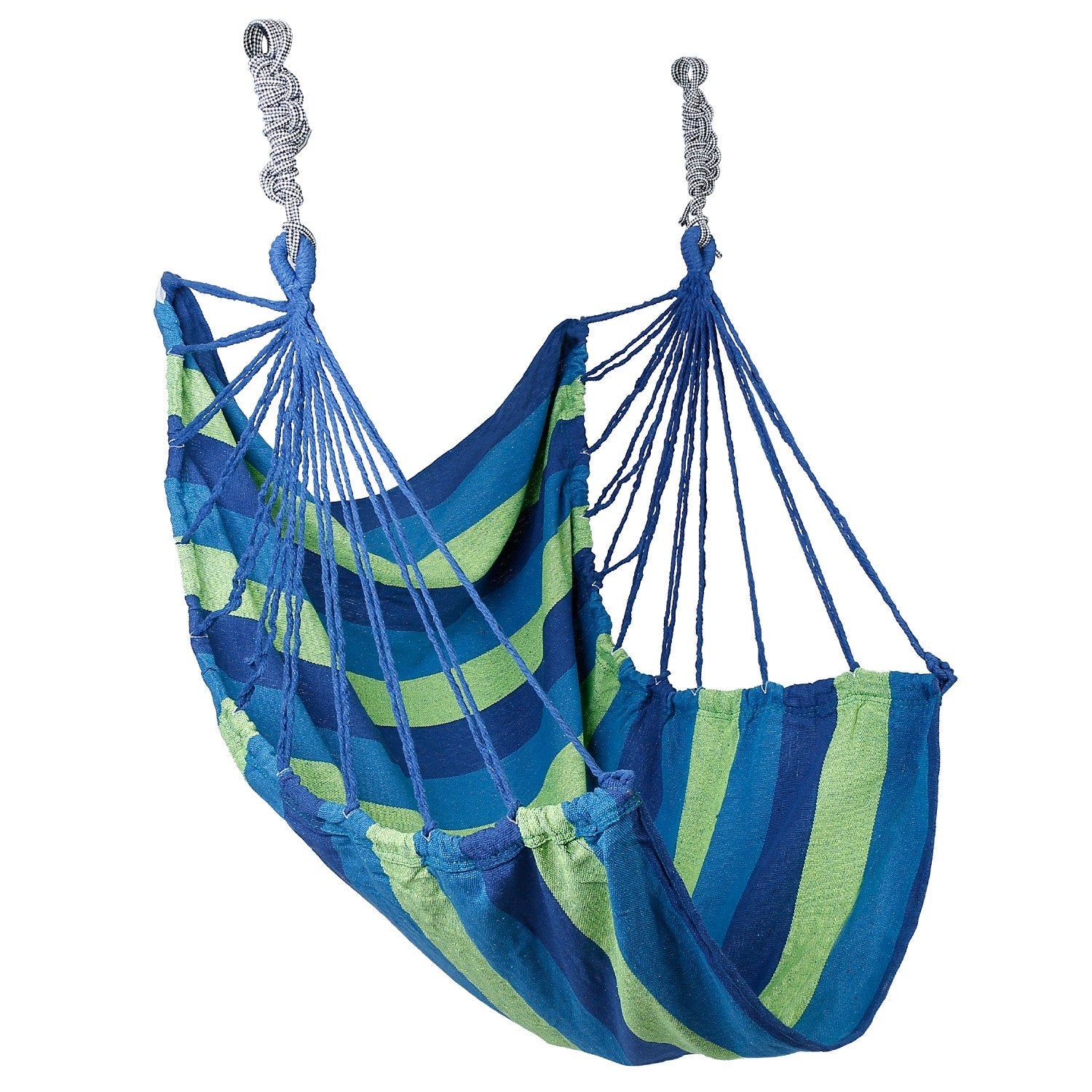 440LBS Hammock Hanging Chair Canvas Porch Patio Swing Seat Portable Camping Rope Seat w/ 2Pillows - Energize Trek