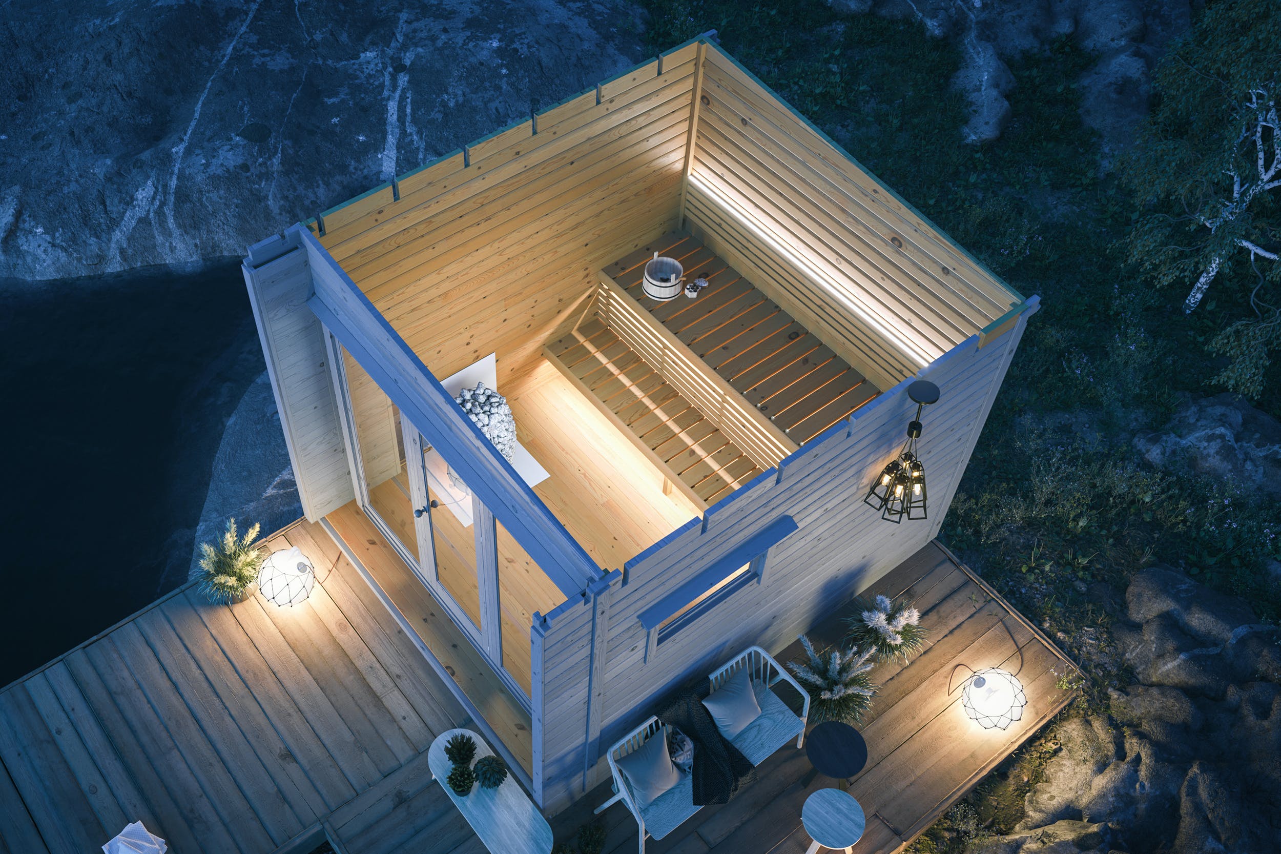 SAUNA EVOLUTION® Cabin Sauna Eco Oasis 3 - Energize Trek