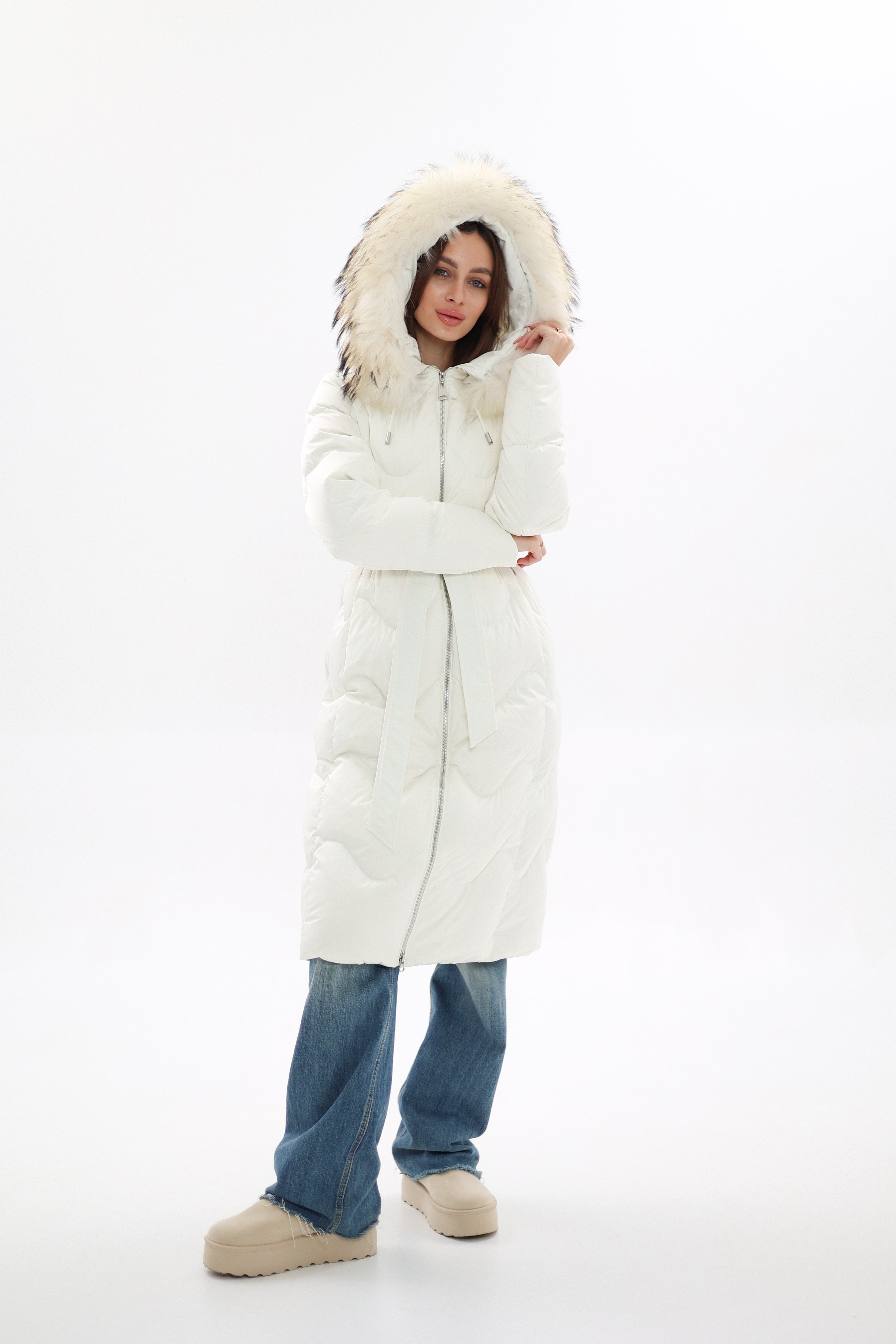 Genuine Fur Trim Down Fill Coat - Energize Trek