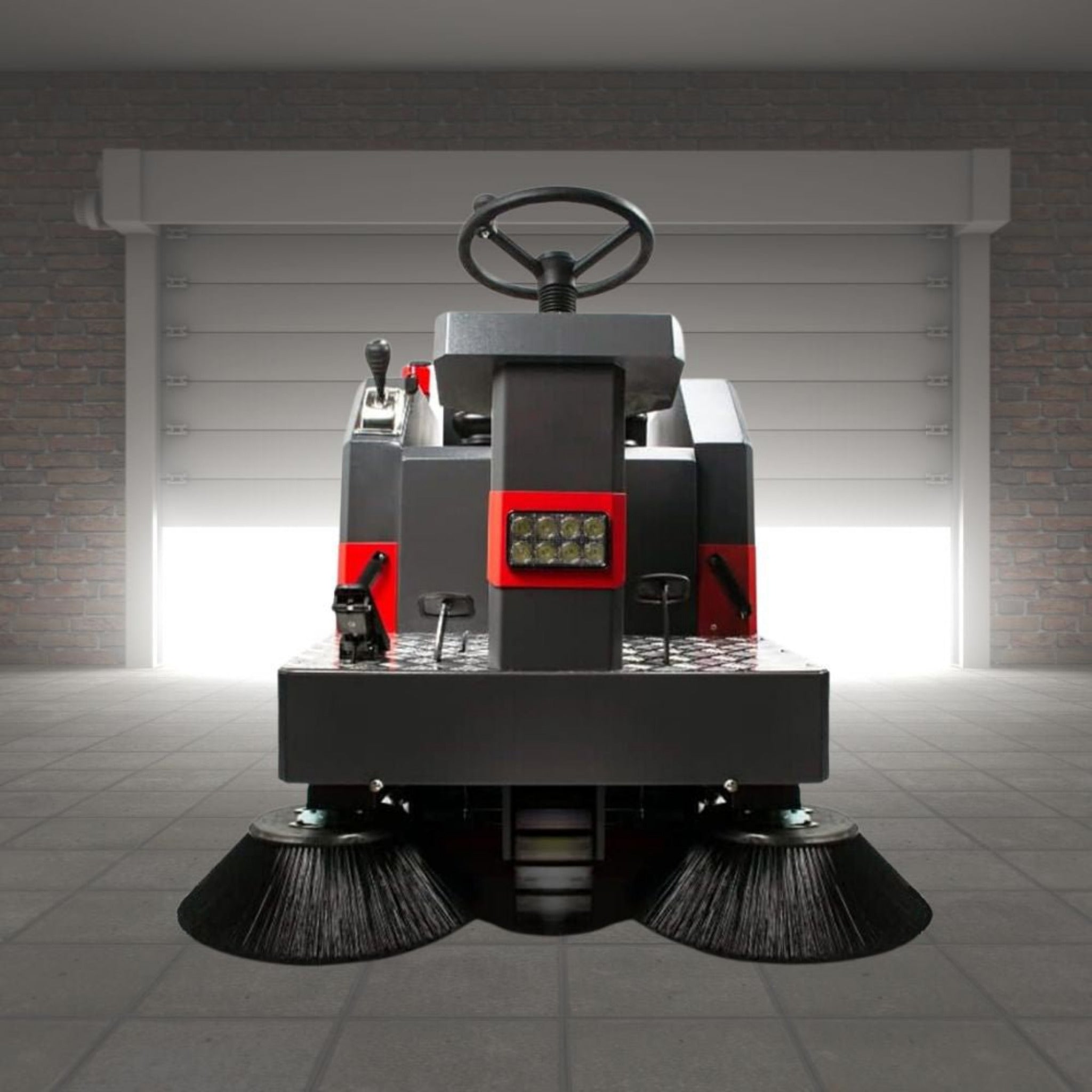 49" Heavy Duty Electric Industrial Ride-On Floor Sweeper With Dust Bin, 1400W (SAK18436) - Energize Trek