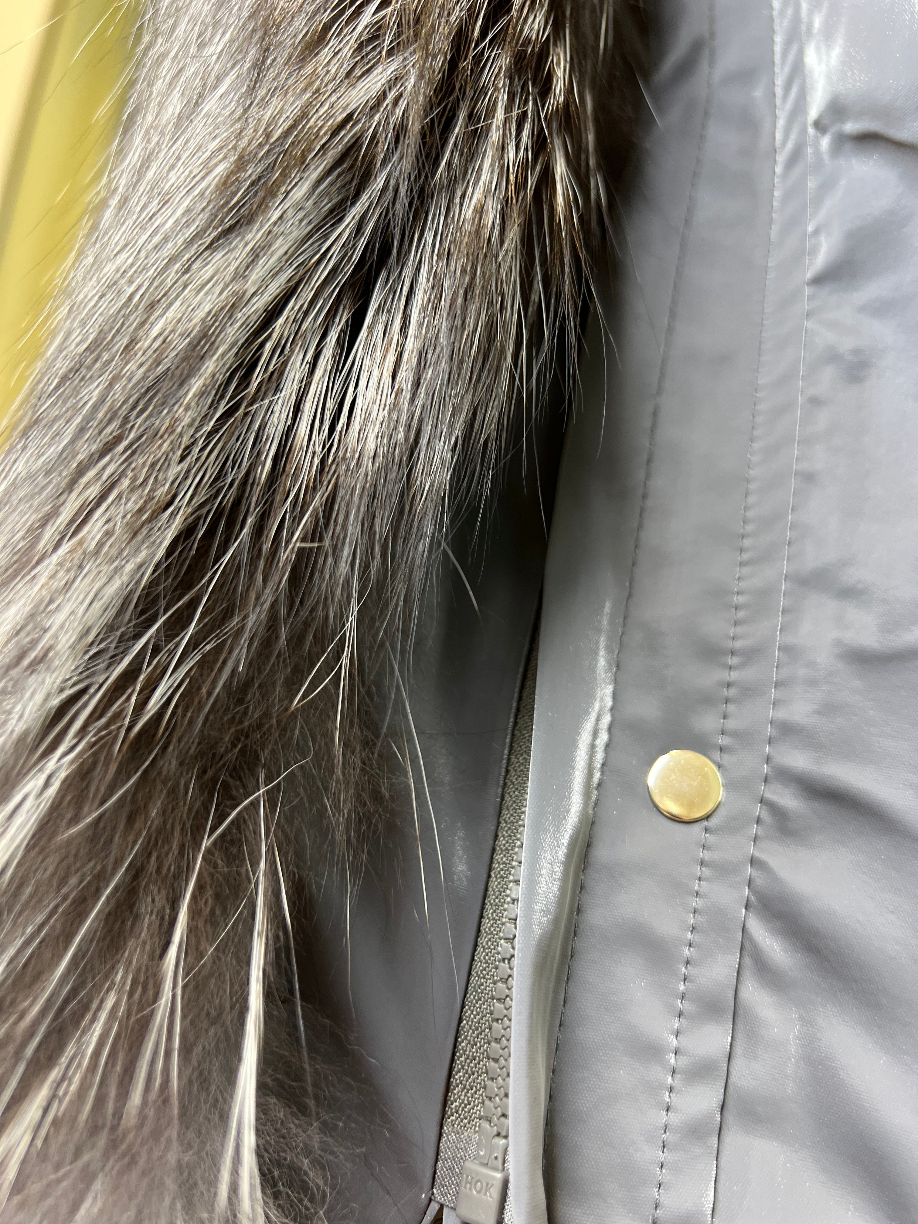 Genuine Silver Fox Fully Lined Hood Rabbit Insulated Parka - Energize Trek