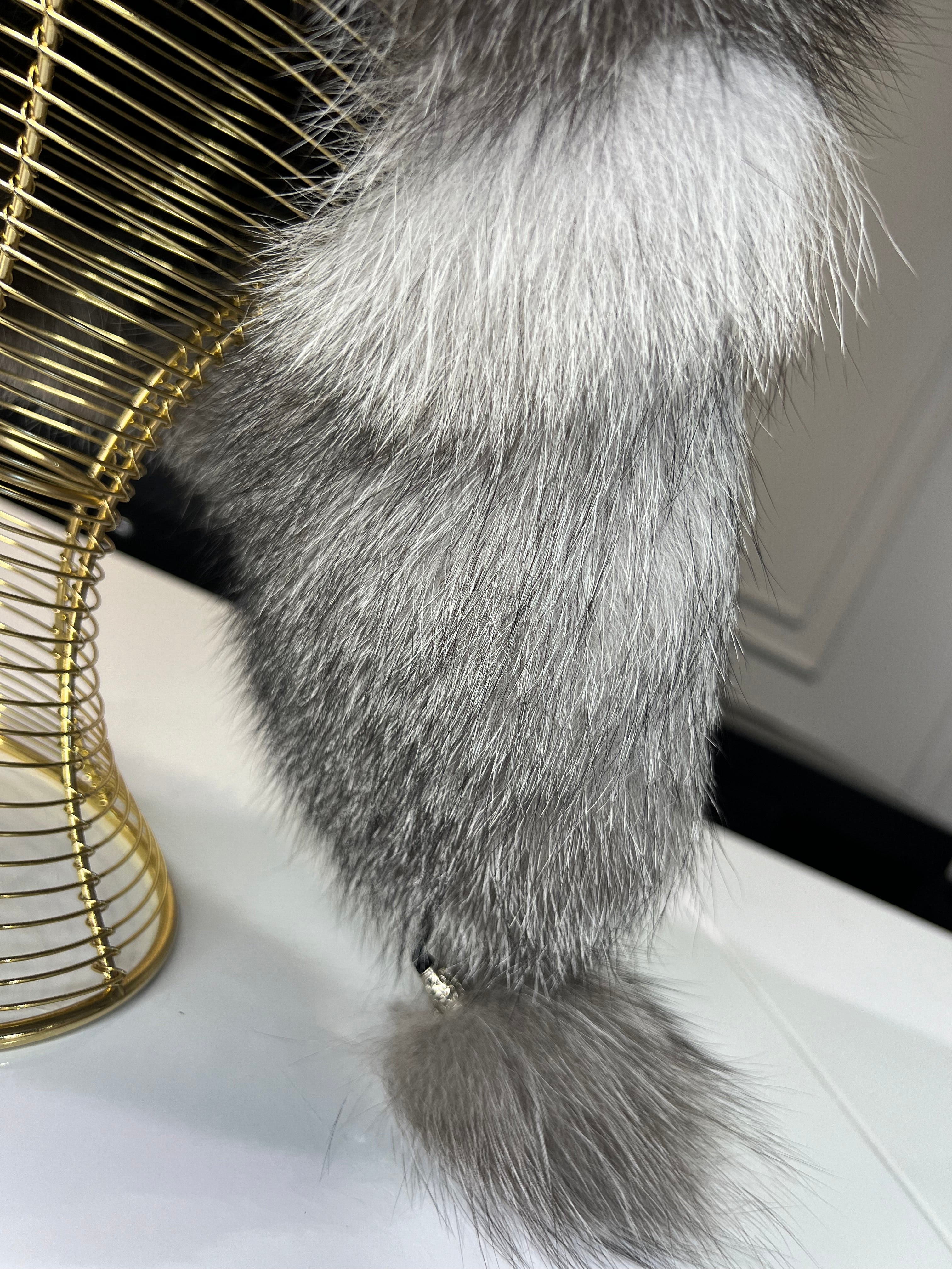 Genuine Silver Fox Fur Genuine Leather Hat - Energize Trek