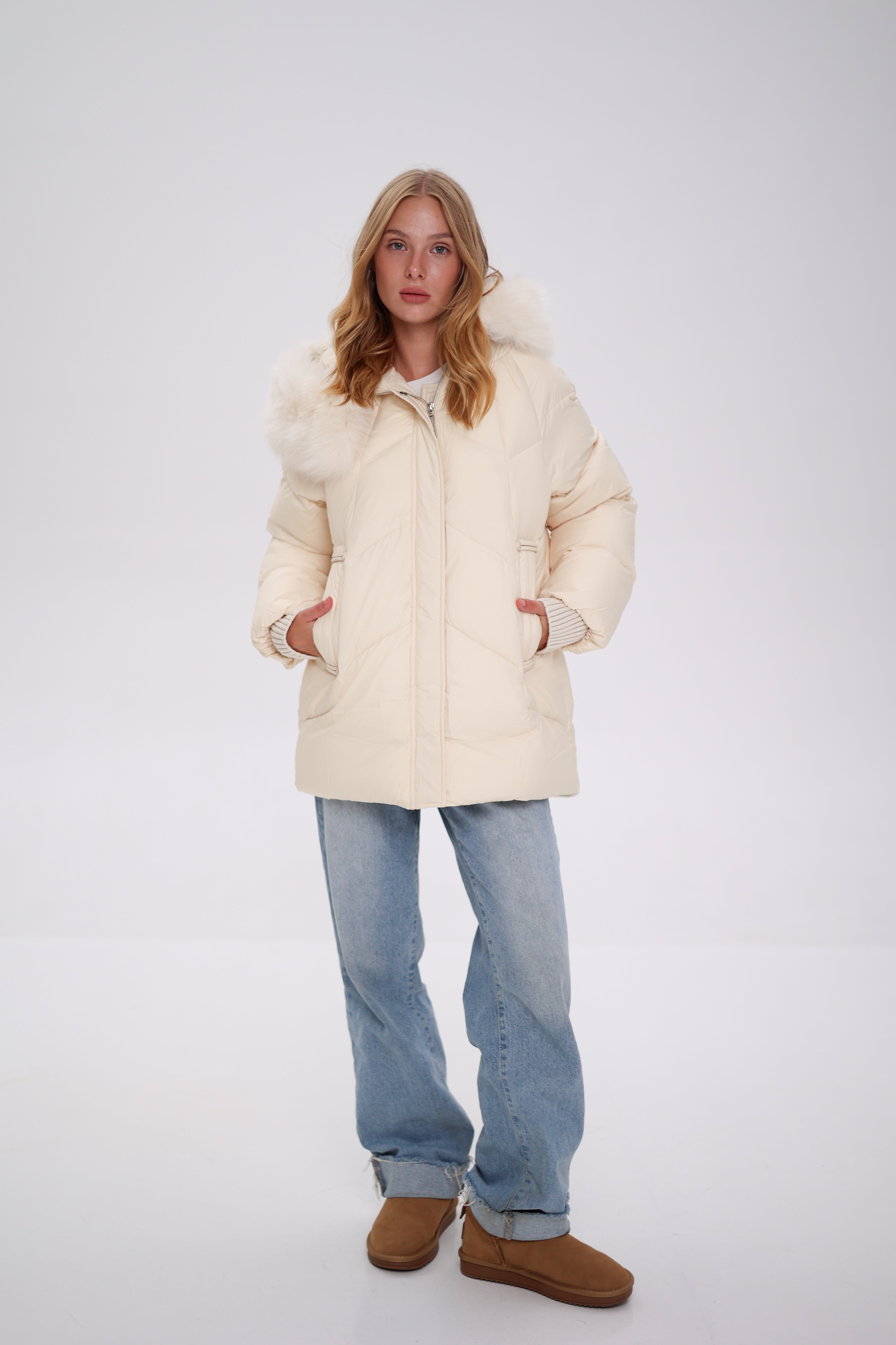 Genuine Polar Fox Thinsulate™ Coat - Energize Trek