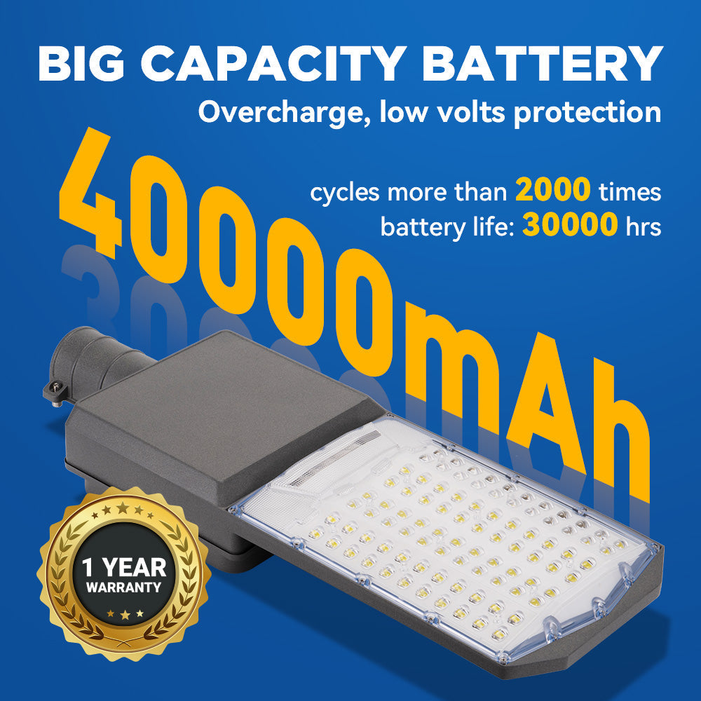 1200W 1500W Solar Parking lot Light -40000lumens - Energize Trek