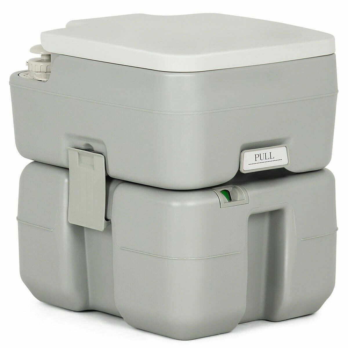 5.3 Gallon Portable Travel Toilet with Piston Pump Flush - Energize Trek