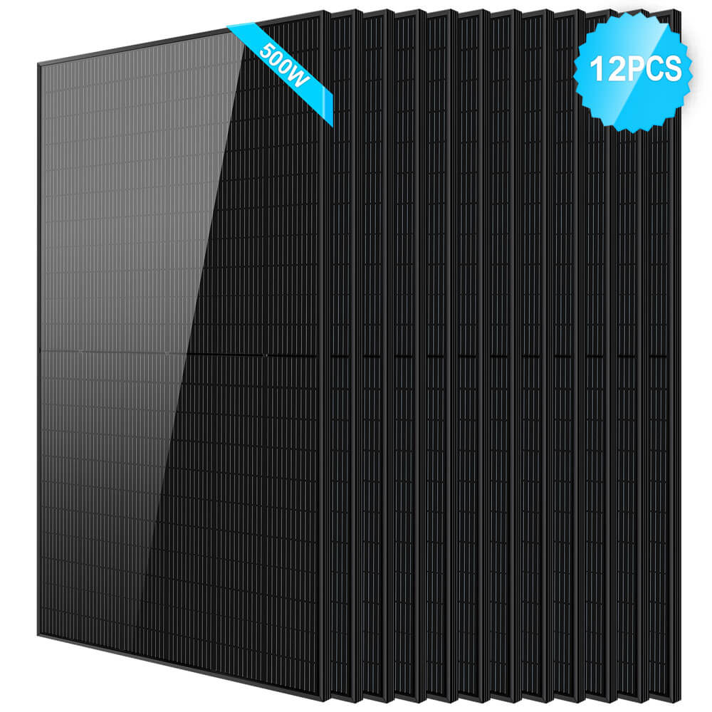 500W Mono Black PERC Solar Panel UL61730 CEC Listed - Energize Trek