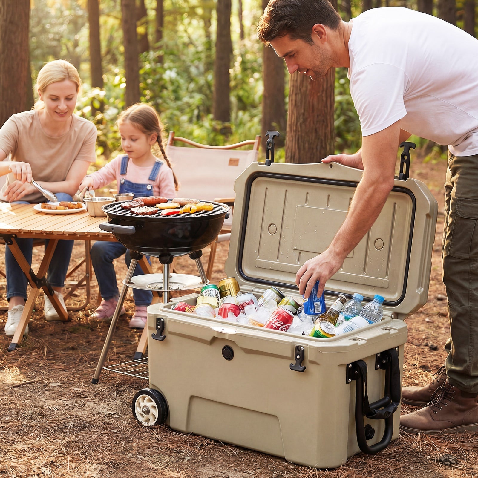 52 Quart Portable Hard Cooler with 6-Day Ice Retention and Wheels - Energize Trek
