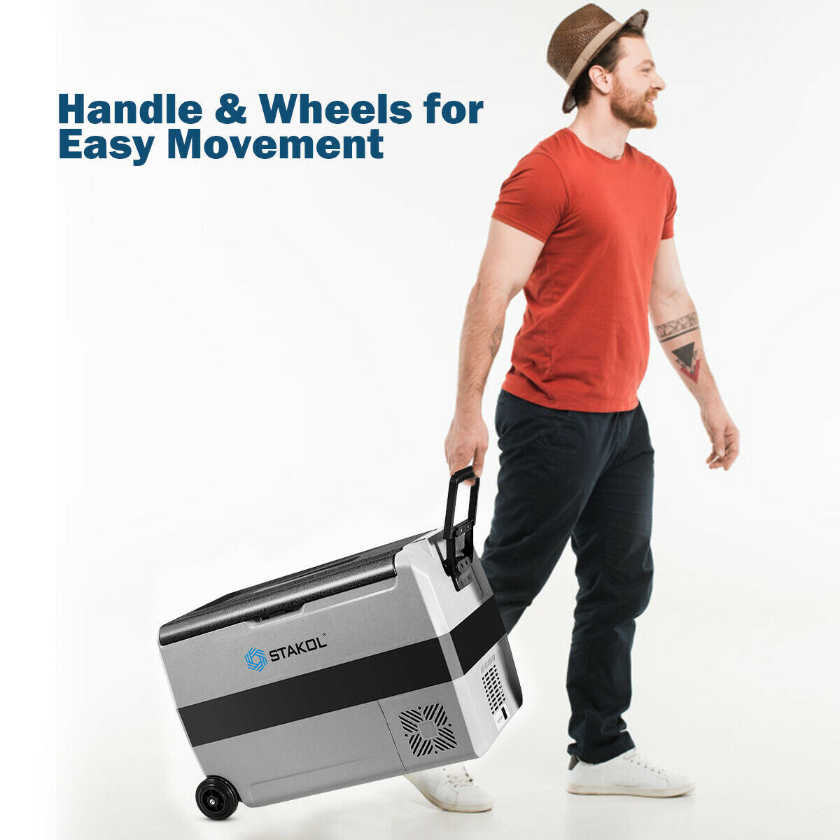 53 Quarts Portable Electric Car Cooler Refrigerator - Energize Trek