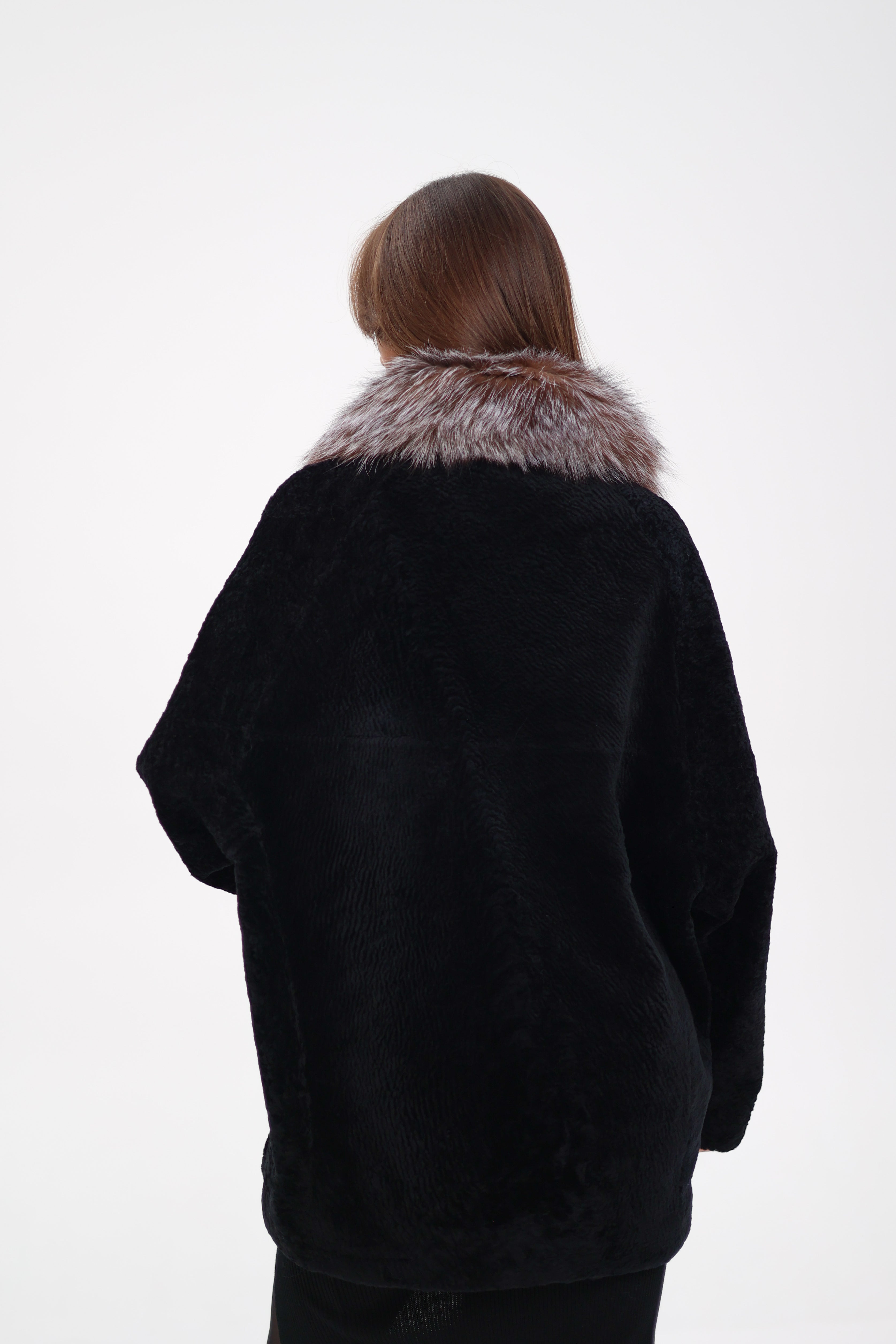 Palermo Genuine Astrakhan Silver Fox Trim Coat - Energize Trek