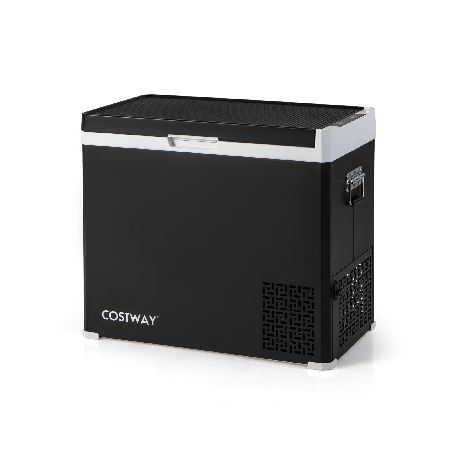 53QT Portable Dual Zone 12V Car Refrigerator Compressor Fridge Freezer for Vehicles Camping Travel-Black - Energize Trek