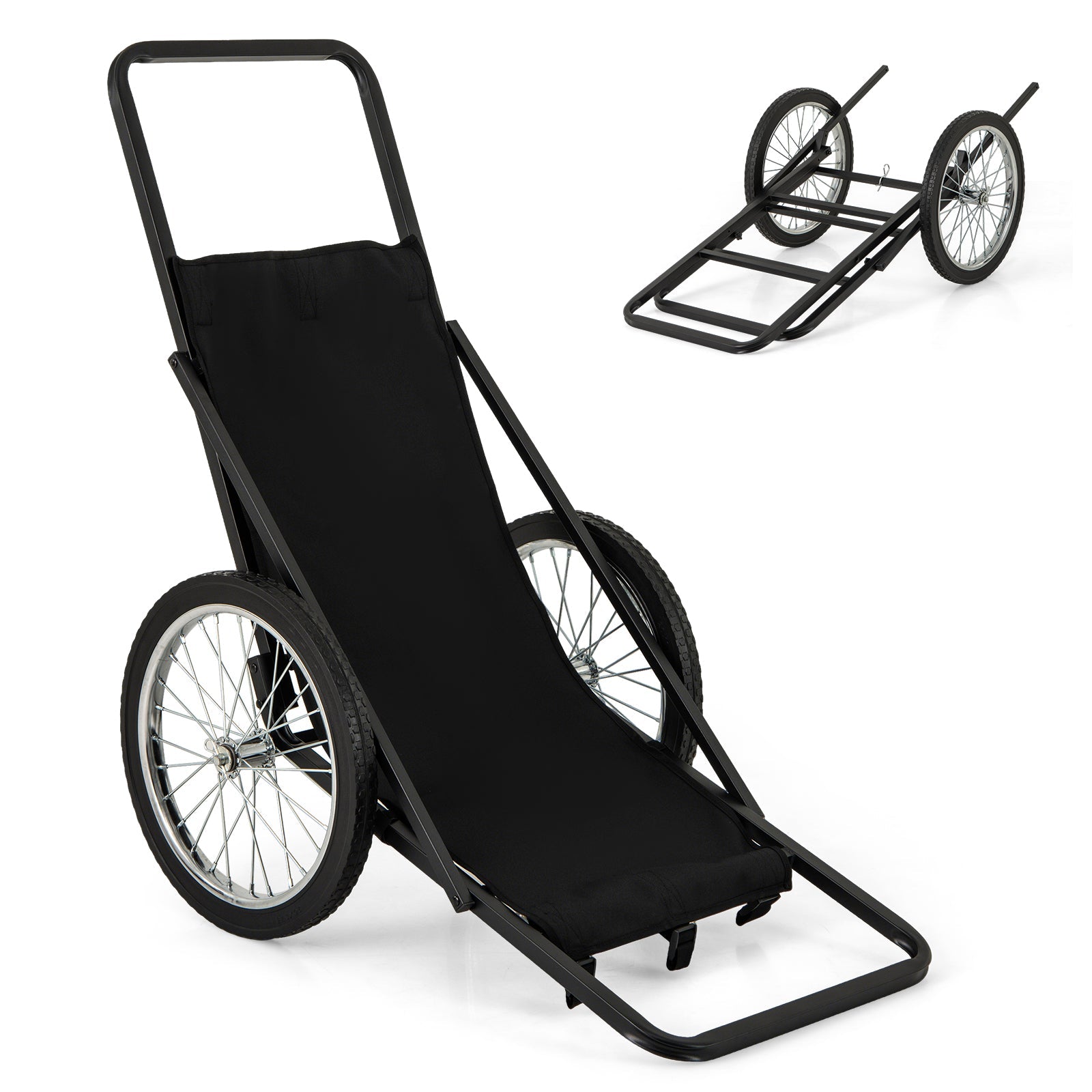 550 LBS Folding Deer Game Cart with Polyester Liner for Hunting - Energize Trek