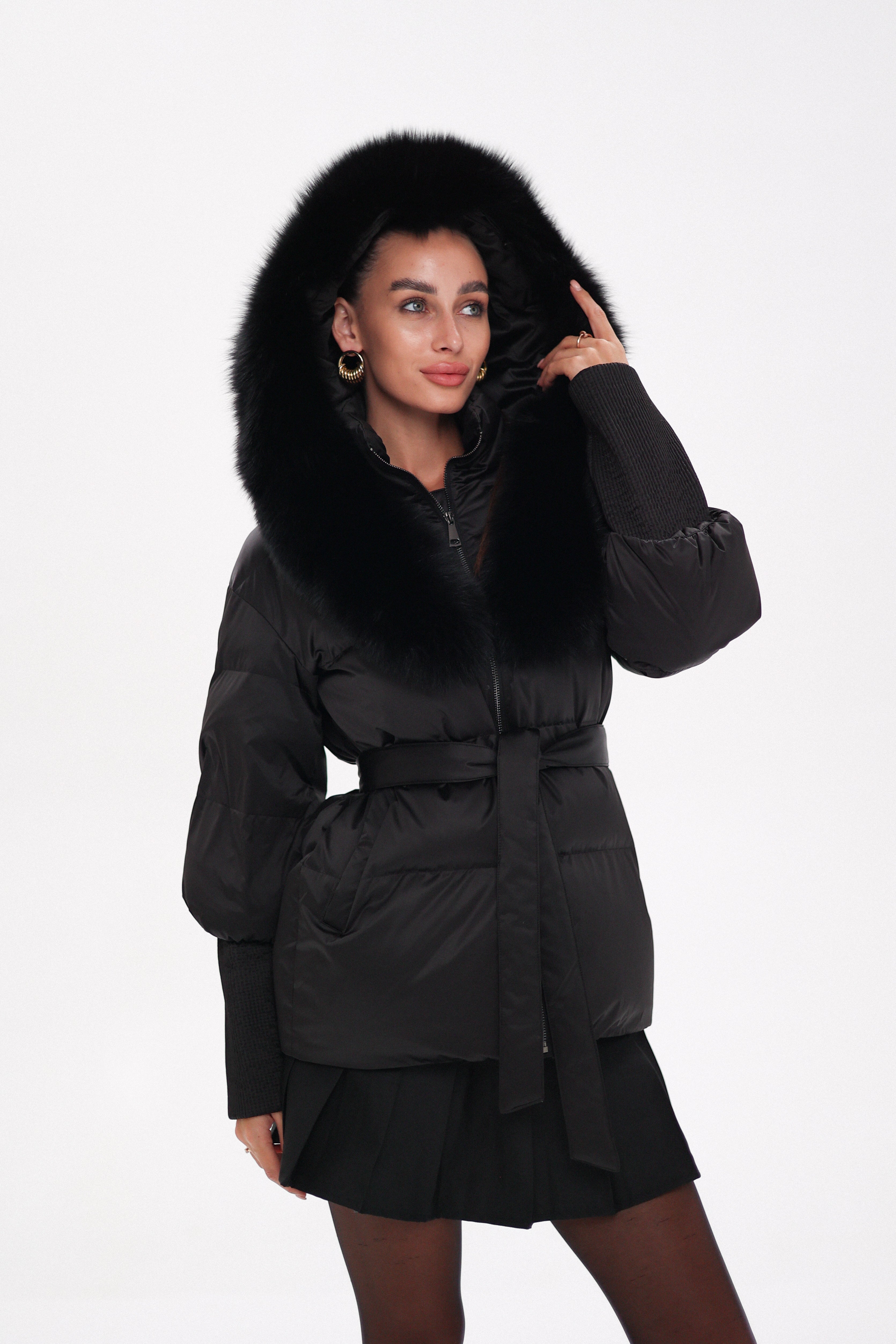 Pre-Order. Re-Stock Ships October 20. Amanda Genuine Fur Trim Down Fill Coat - Energize Trek