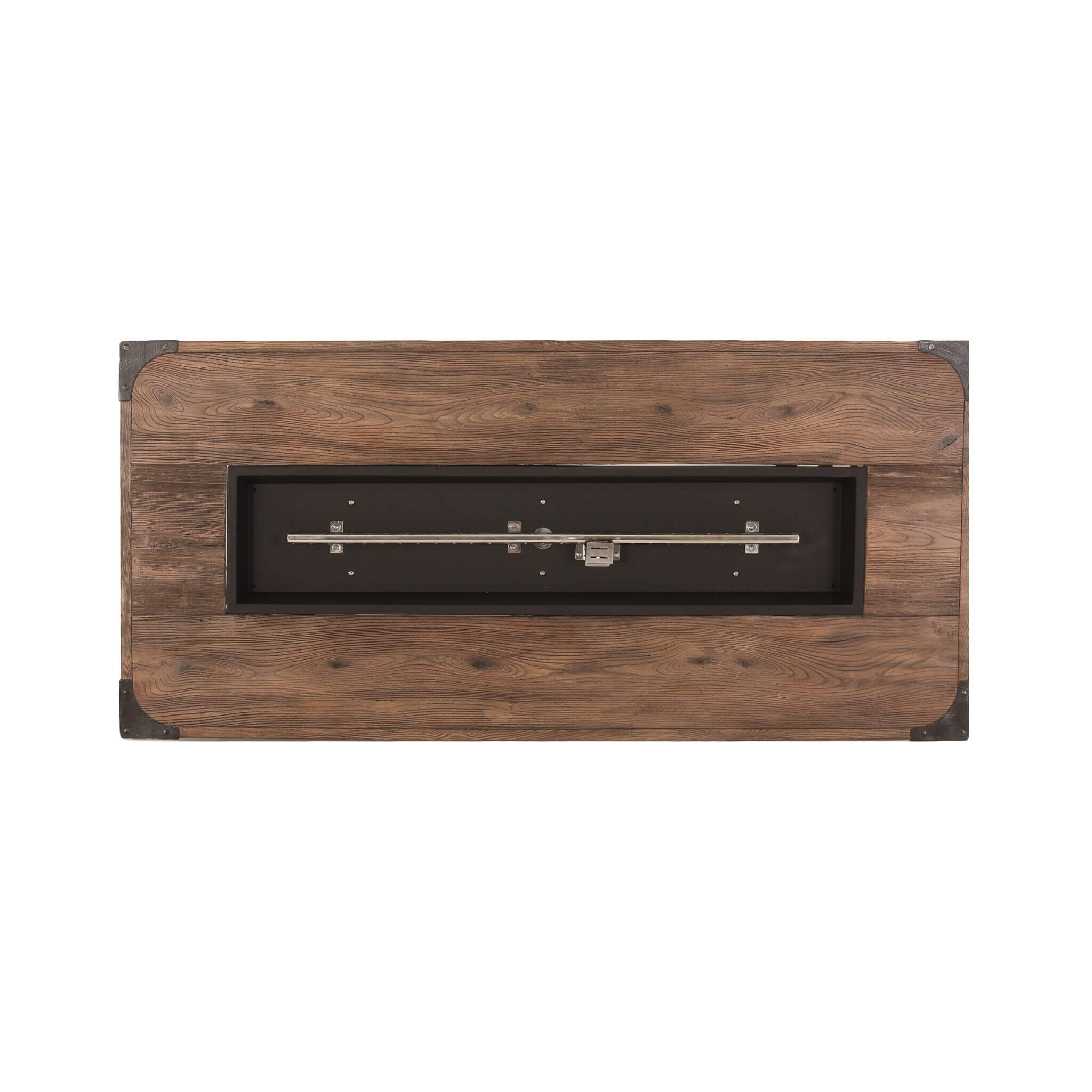 56" Outdoor 50K BTU Wood Pattern Rectangle Gas Burning Fire Pit (SAK43681) - Energize Trek
