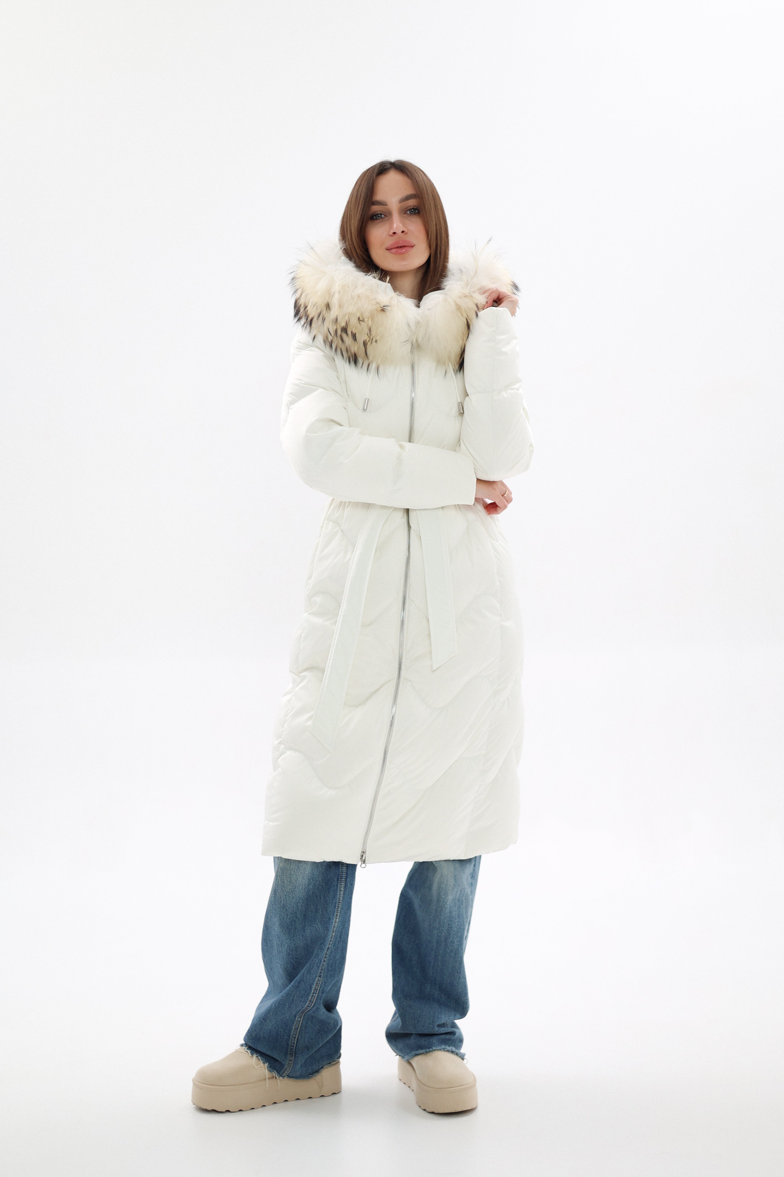 Genuine Fur Trim Down Fill Coat - Energize Trek