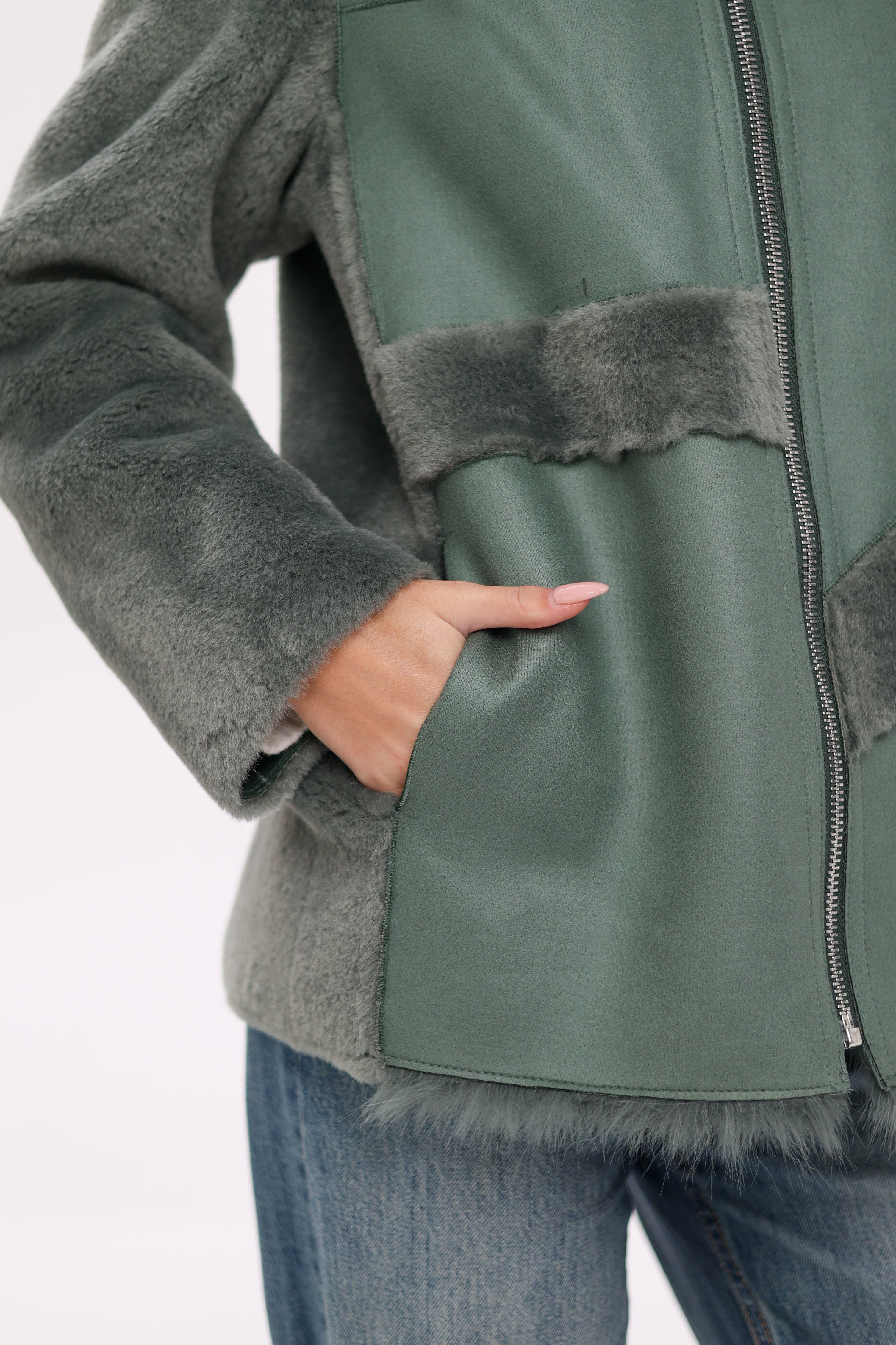 ⇆ Reversible Hooded Wool Blend Jacket - Energize Trek