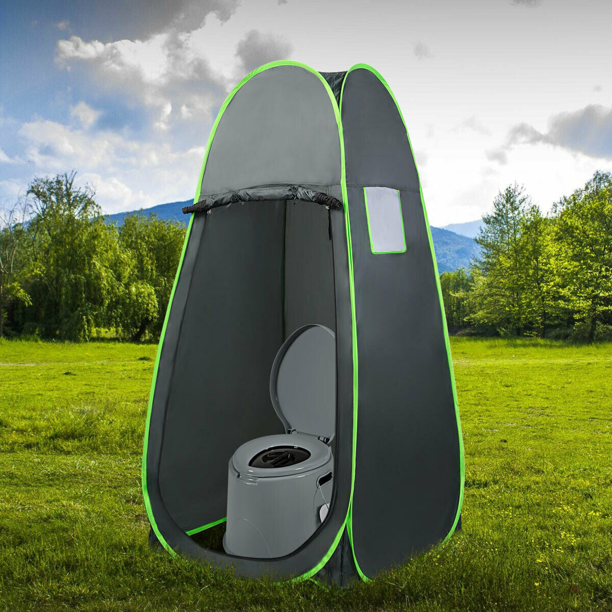 5L Portable Travel Toilet with Paper Holder for Outdoor - Energize Trek