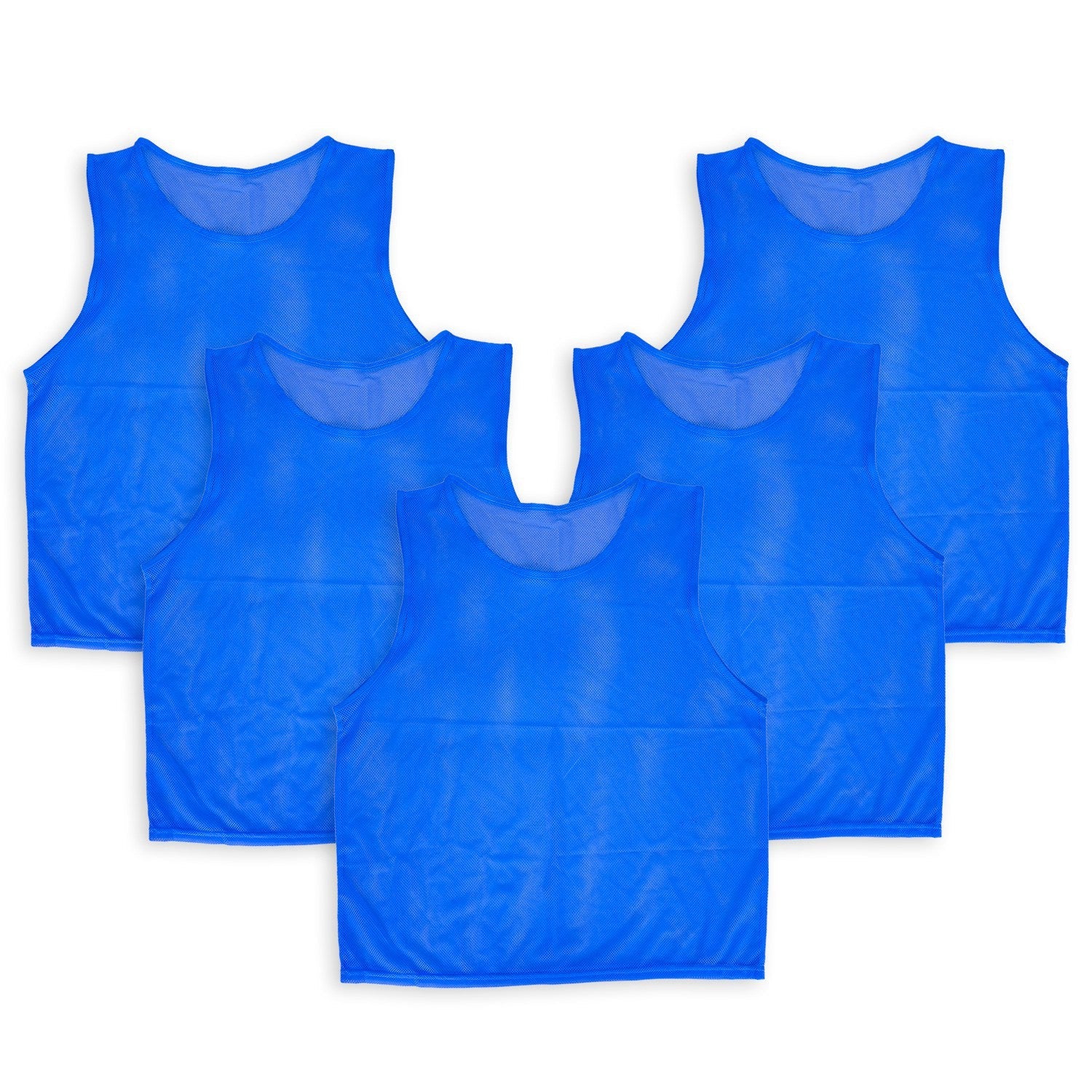 5Pcs Mesh Scrimmage Vests Soccer Basketball Team Training Pinnies Jerseys Shirt Adult Plus Size - Energize Trek