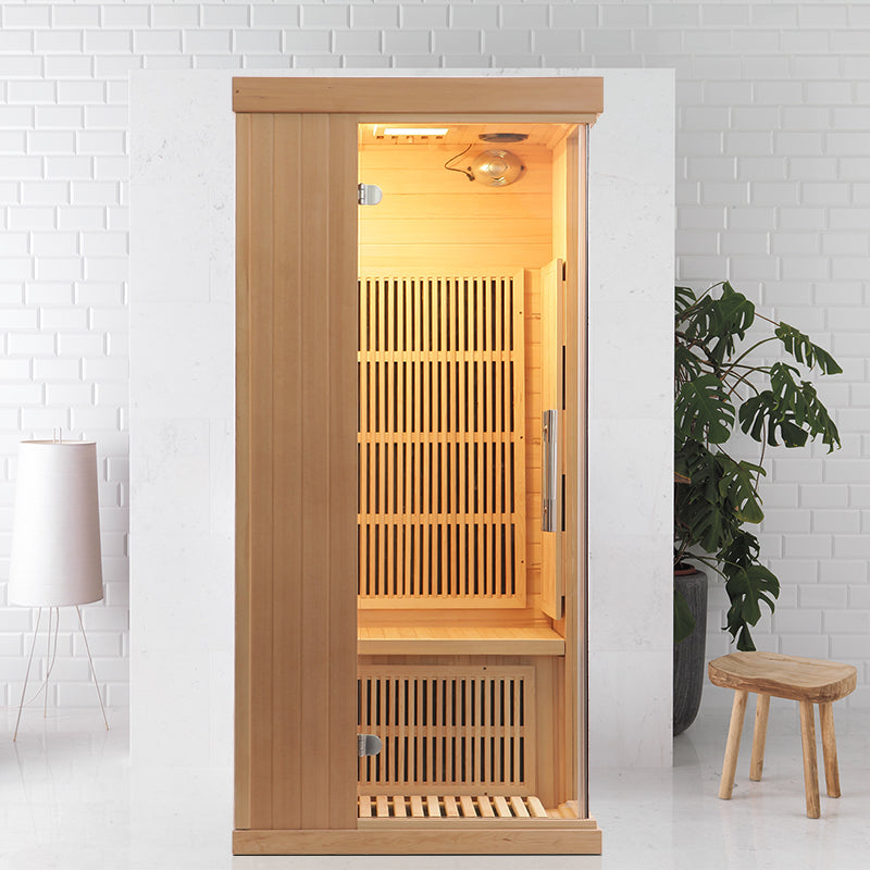 SAUNA EVOLUTION® Indoor Carbon Heaters Glass Door Sauna Room Far Infrared 09 - Energize Trek