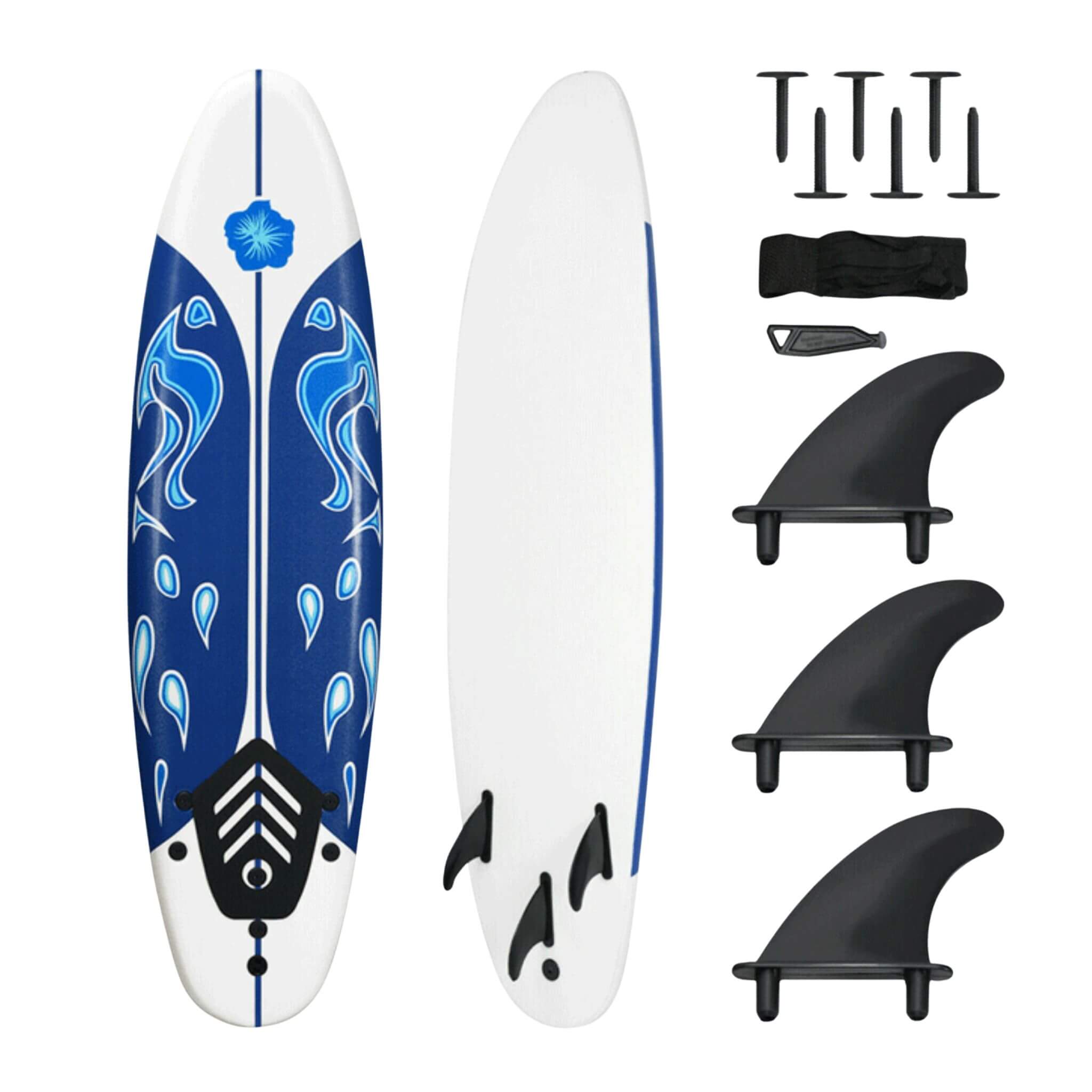6' Inflatable Blow Up Stand Up Paddle SUP Surfboard (SAK94461) - Energize Trek