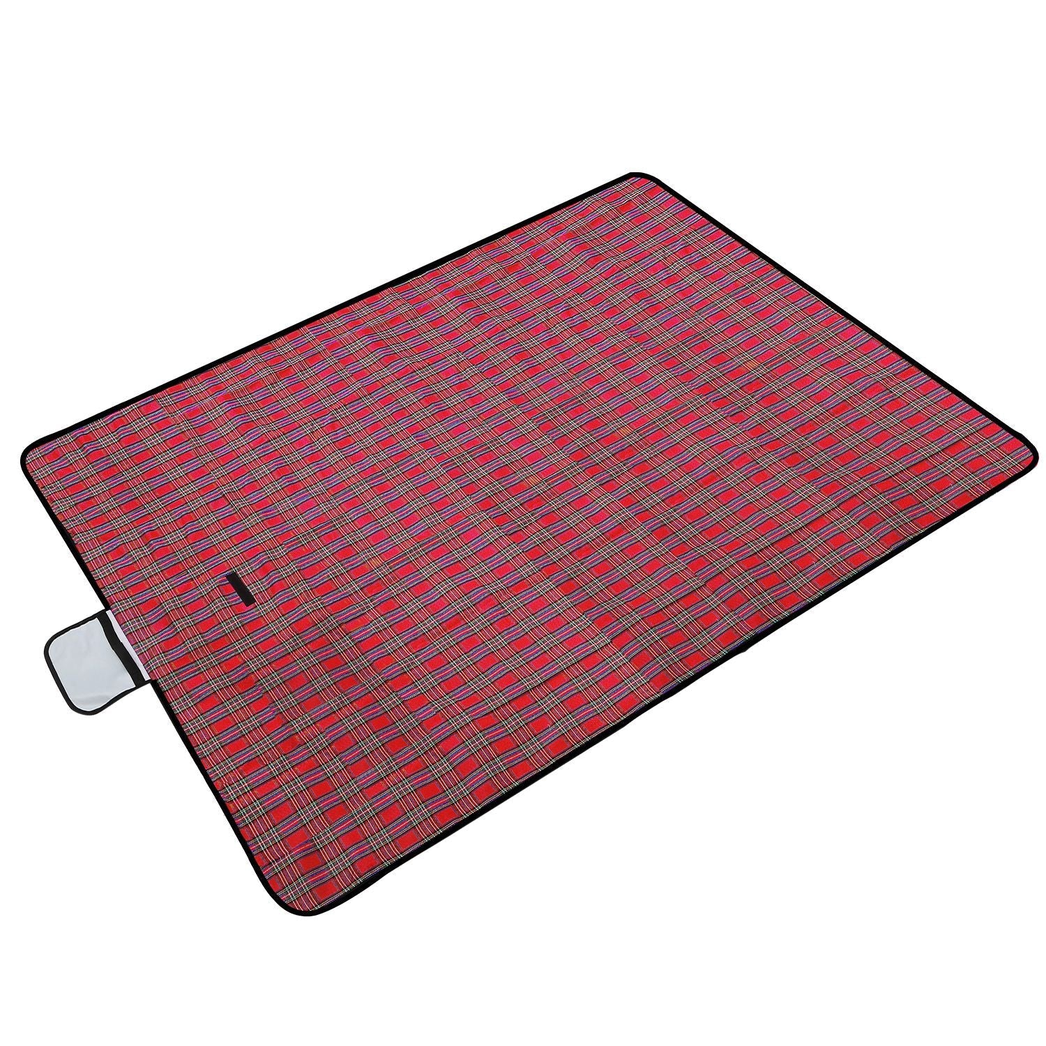 60" x 78" Waterproof Picnic Blanket Handy Mat with Strap Foldable Camping Rug for Camping Hiking Grass Travelling - Energize Trek
