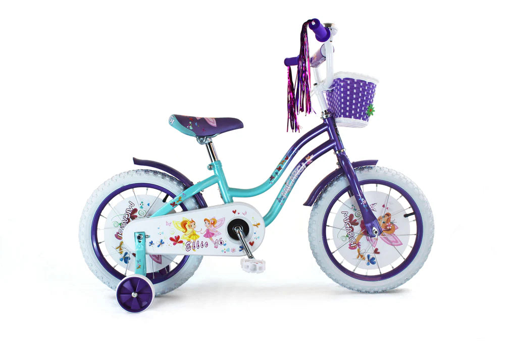 16" Cruiser Steel Frame Coast Brake One Piece Crank, White Full cover Chain cover , Baskets, Fenders & Rims, White Tire, Frame - Energize Trek