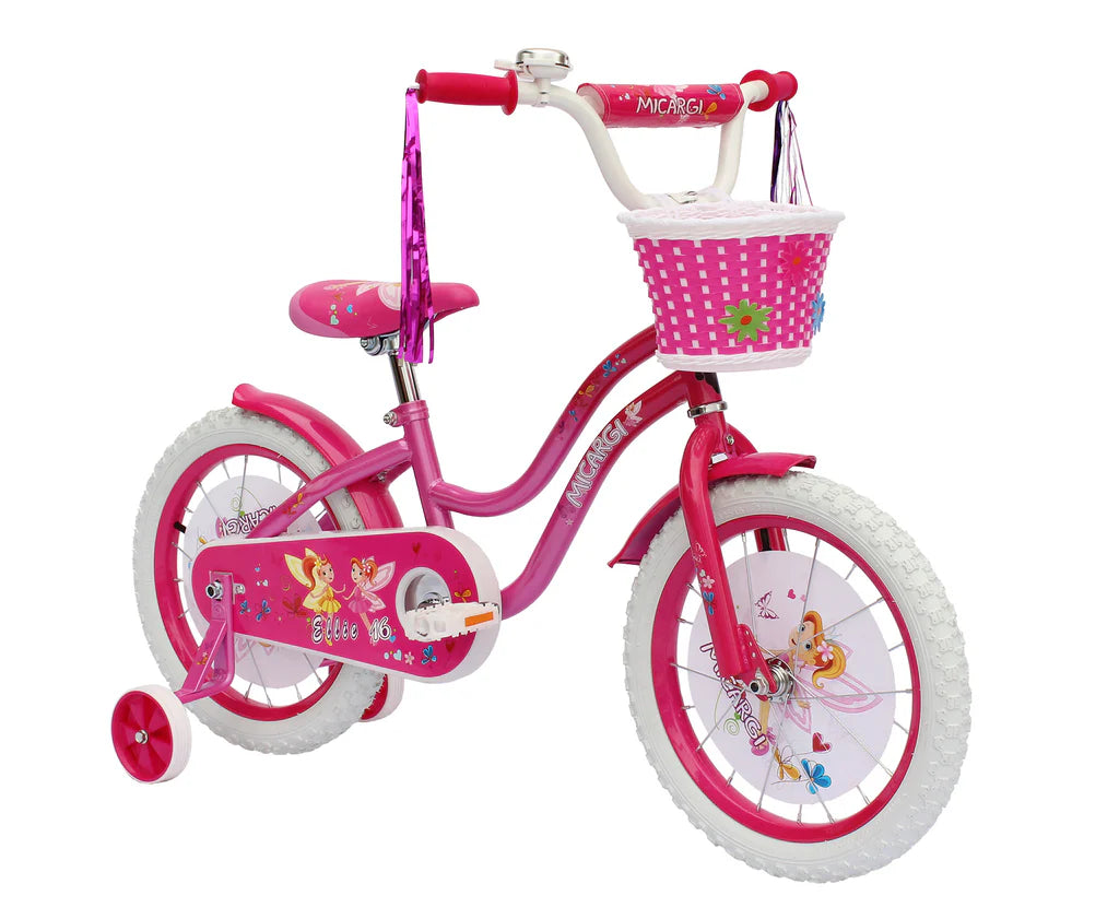 16" Cruiser Steel Frame Coast Brake One Piece Crank, White Full cover Chain cover , Baskets, Fenders & Rims, White Tire, Frame - Energize Trek