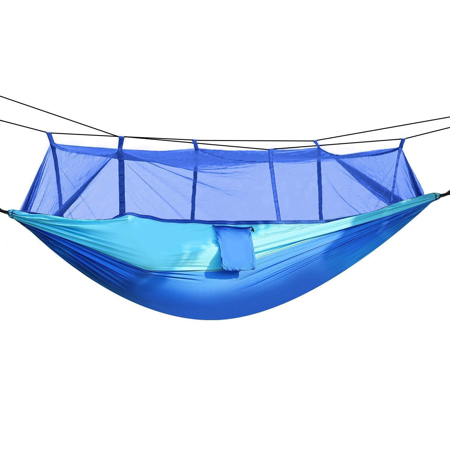 600lbs Load 2 Persons Hammock w/Mosquito Net Outdoor Hiking Camping Hommock Portable Nylon Swing Hanging Bed w/ Strap Hook Carry Bag - Energize Trek