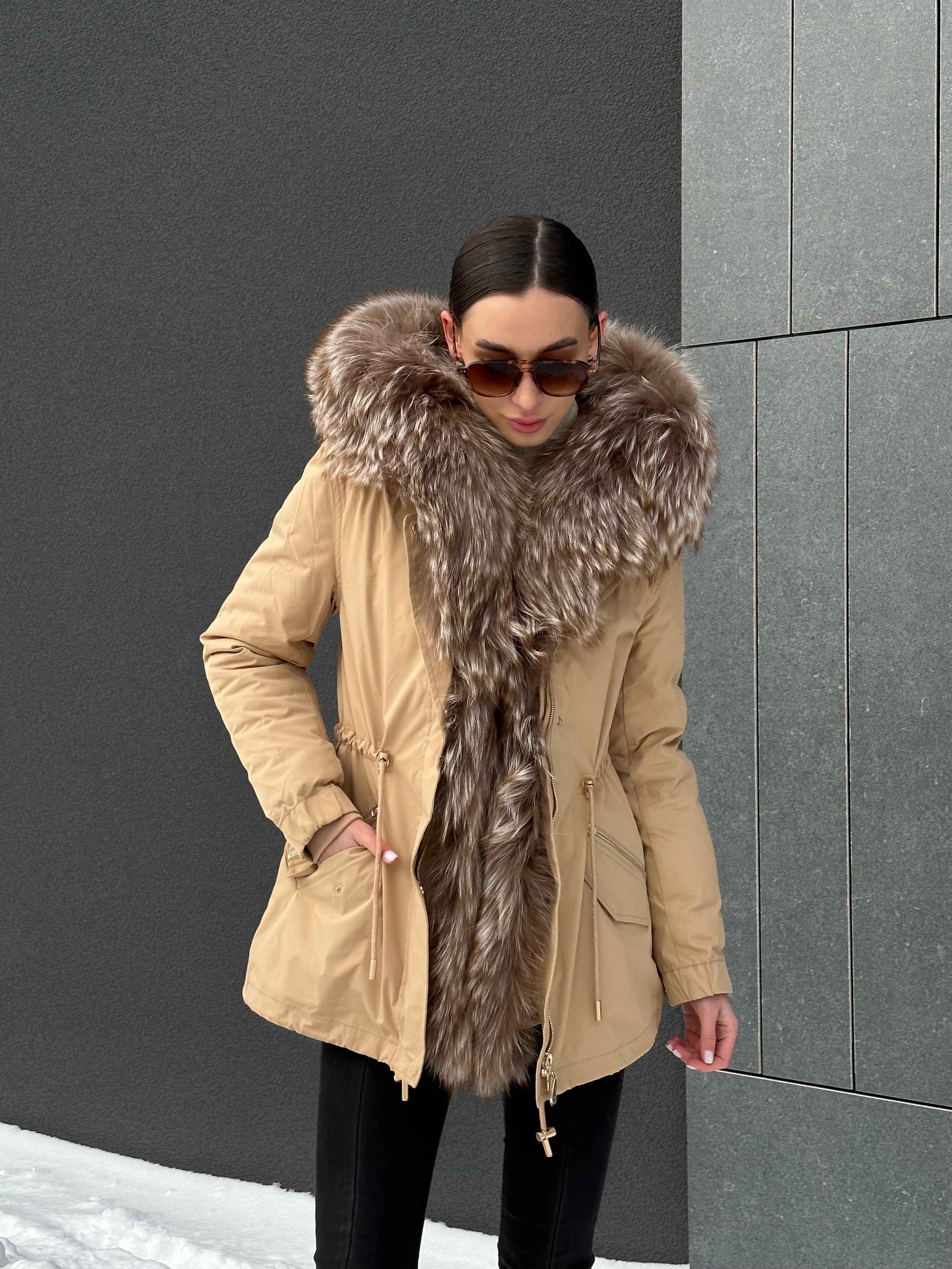Genuine Silver Fur Trim Parka with Rabbit Fur Insulation - Energize Trek