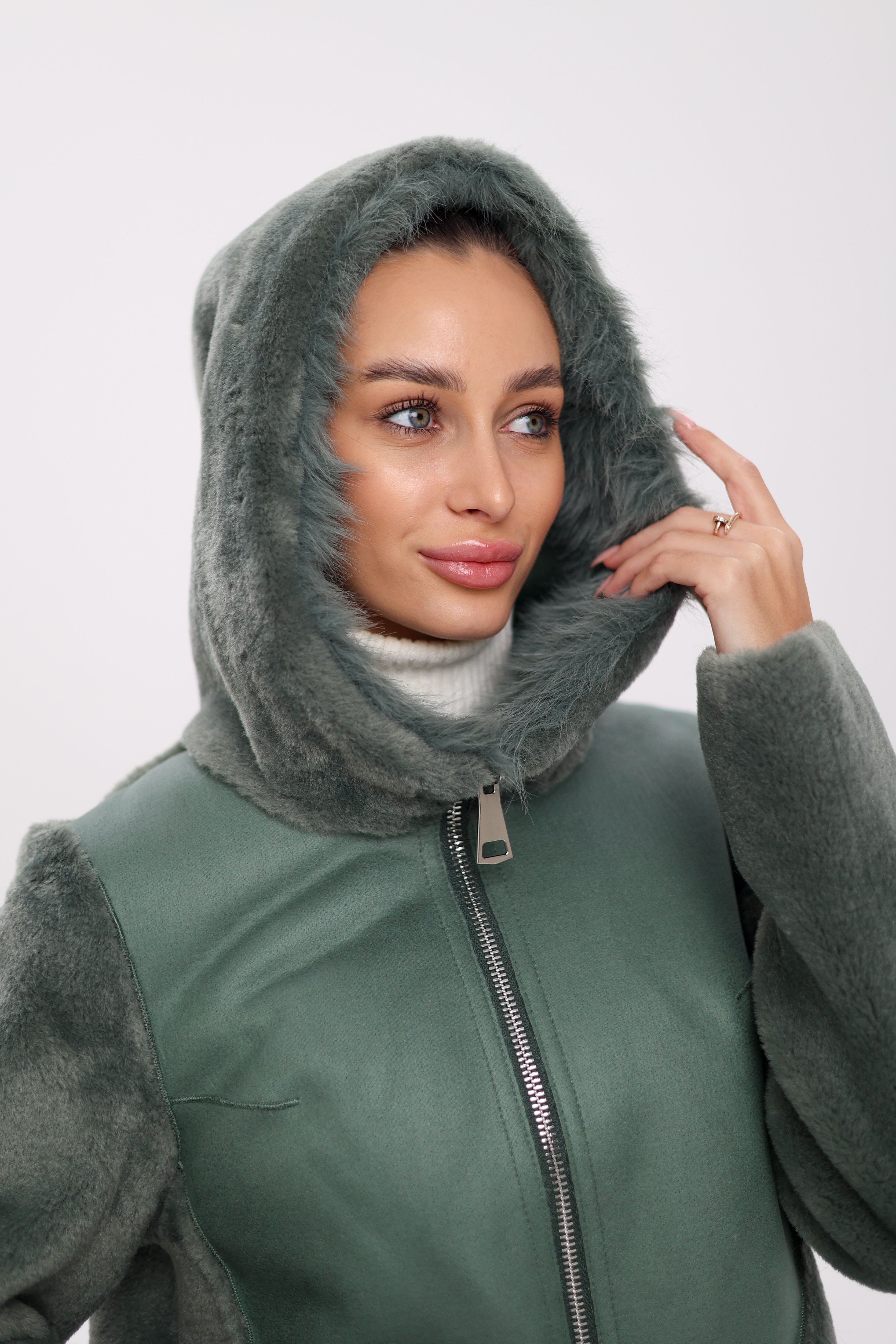 ⇆ Reversible Hooded Wool Blend Jacket - Energize Trek