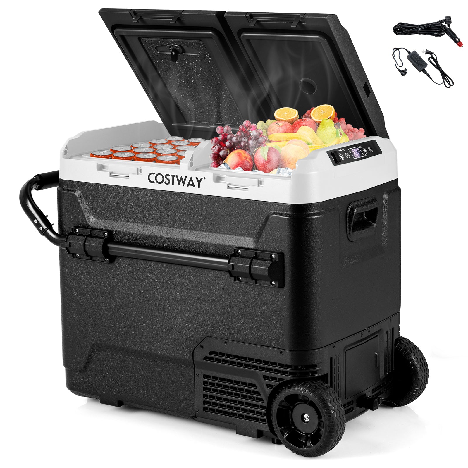 64QT Portable Compressor Fridge Freezer for Vehicles Camping Travel Truck RV Boat - Energize Trek