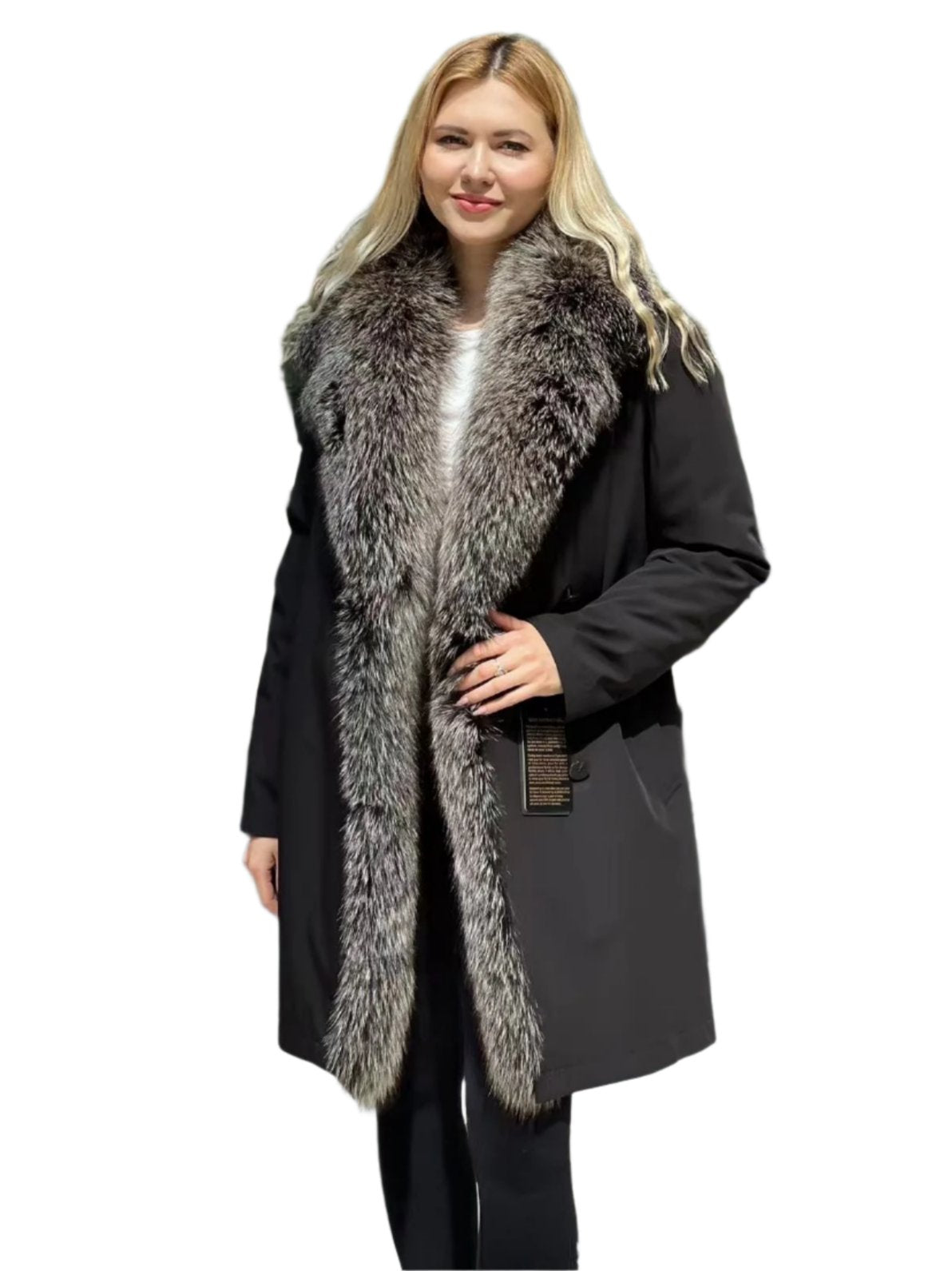 Genuine Silver Fox Fur Trim Rabbit Fur Insulated Parka - Energize Trek