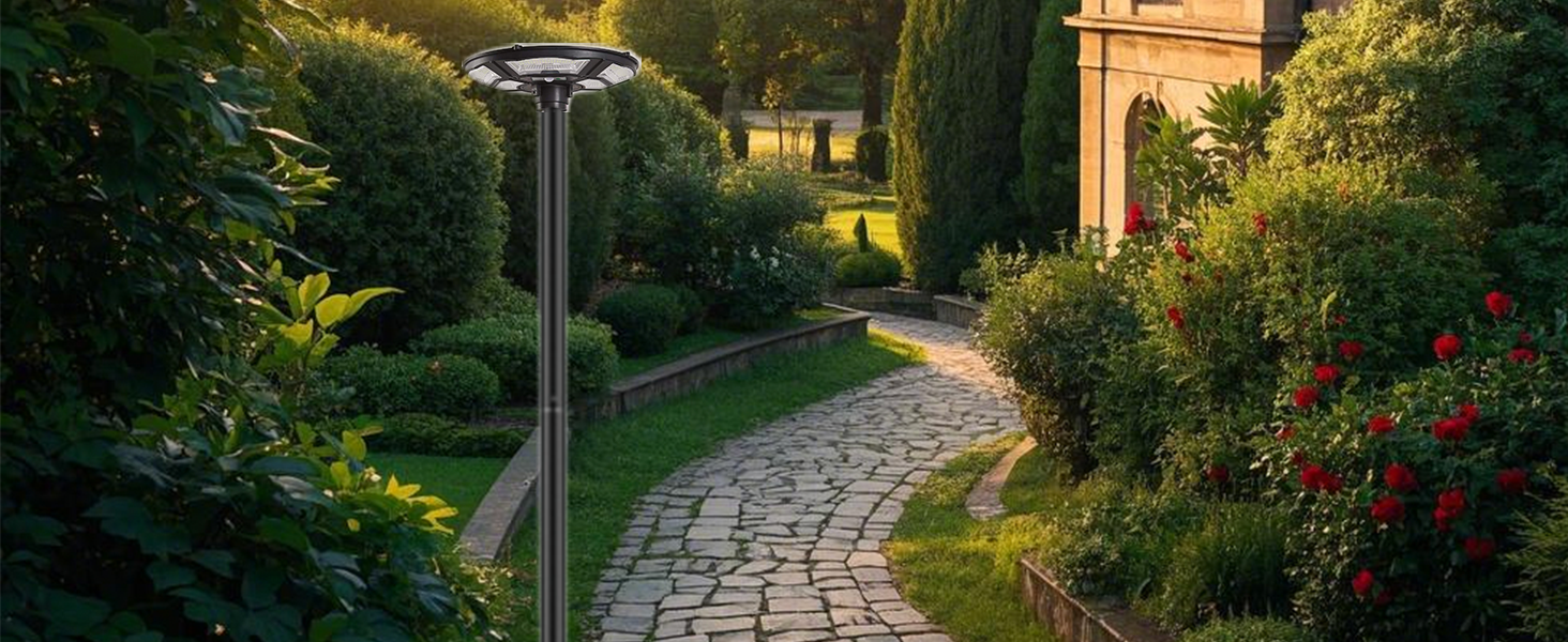 1500W Solar UFO Motion Sensor All in one Solar Garden Street Light With Remote Control - Energize Trek
