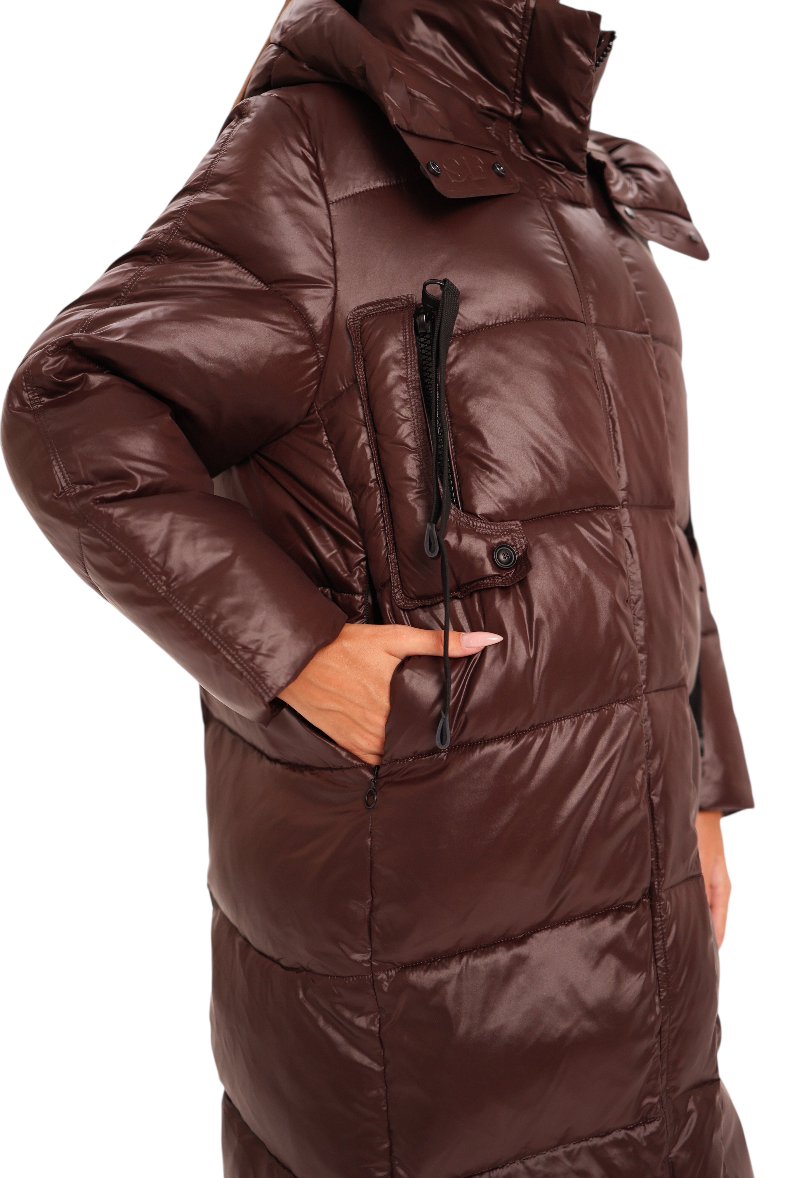 Espresso Shine Insulated Bio-Down Puffer - Energize Trek