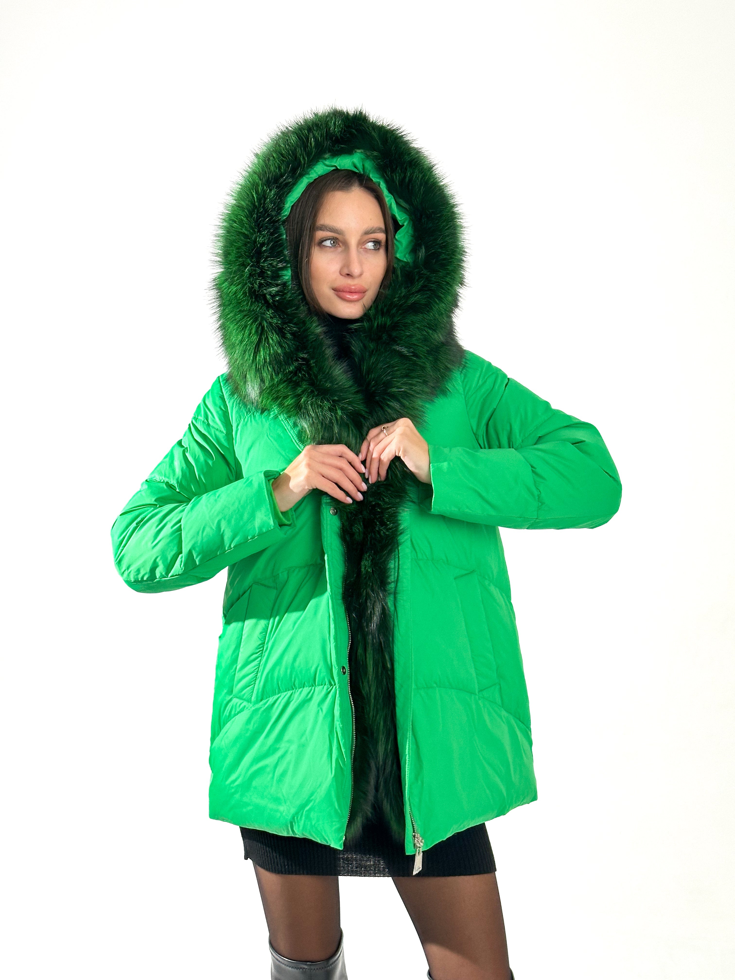 Genuine Silver Fox Fur Down Fill Parka - Energize Trek