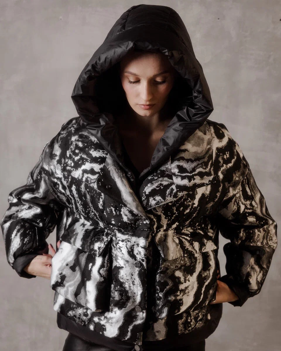 Marble Jacquard Down Fill Coat - Energize Trek