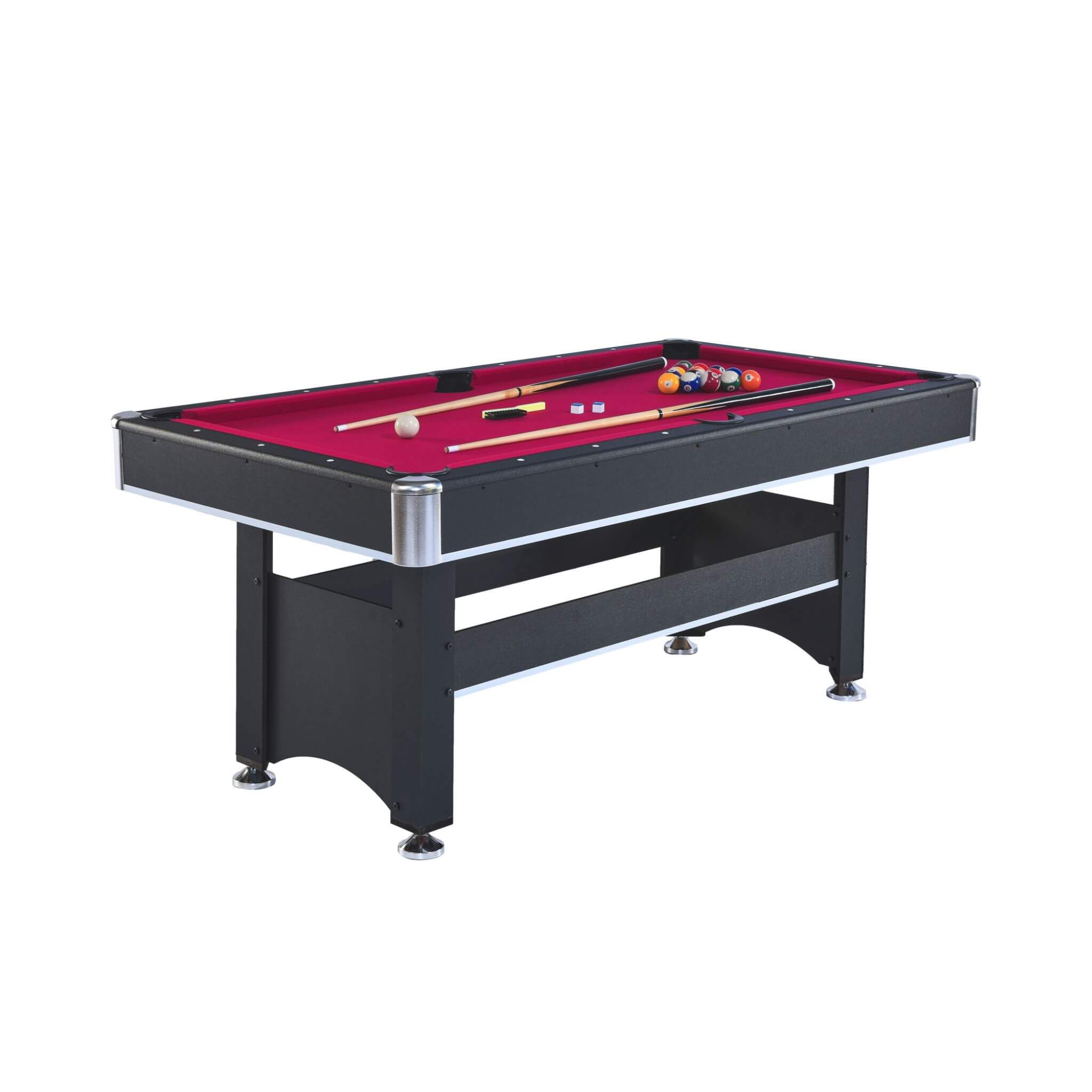 6FT Premium Wooden Multifunctional Pool Table With Table Tennis Top (SAK62741) - Energize Trek