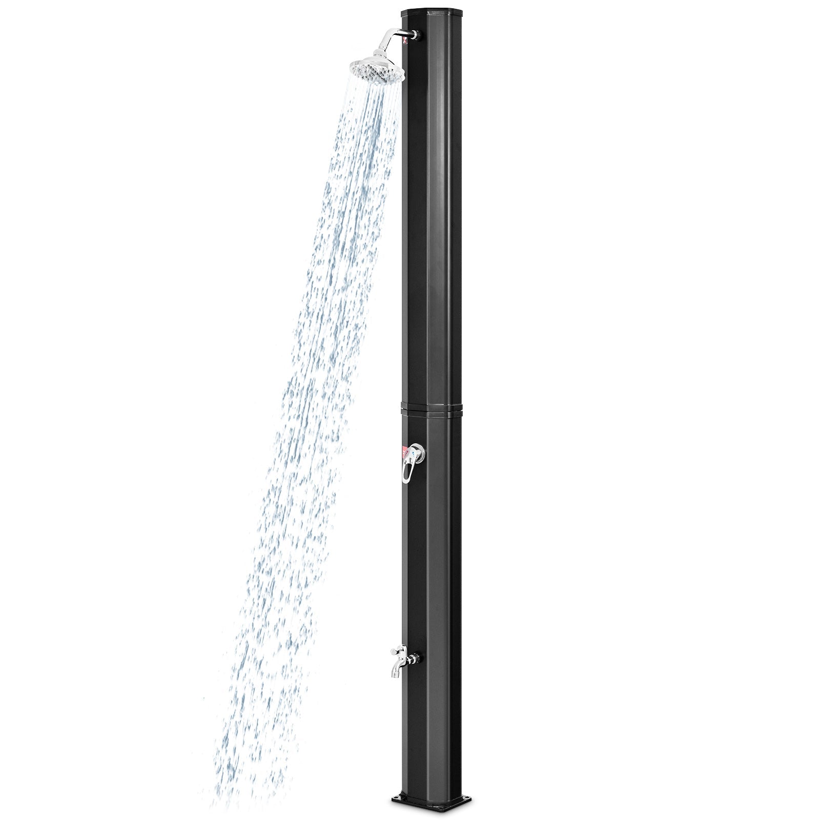 7.2 Feet Adjustable Outdoor Solar Heating Shower Head - Energize Trek