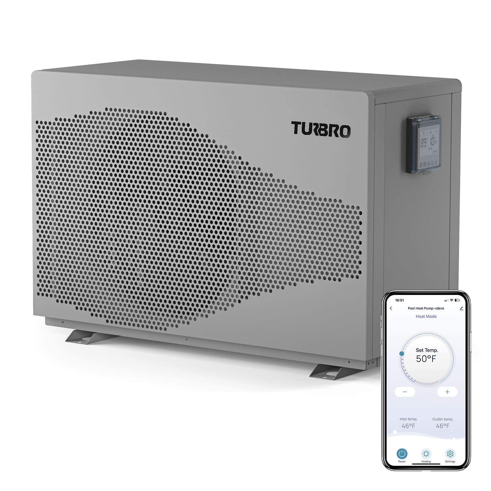 Beluga Inverter Swimming Pool Heat Pump, 33K/50K/58K/75K BTU - Energize Trek