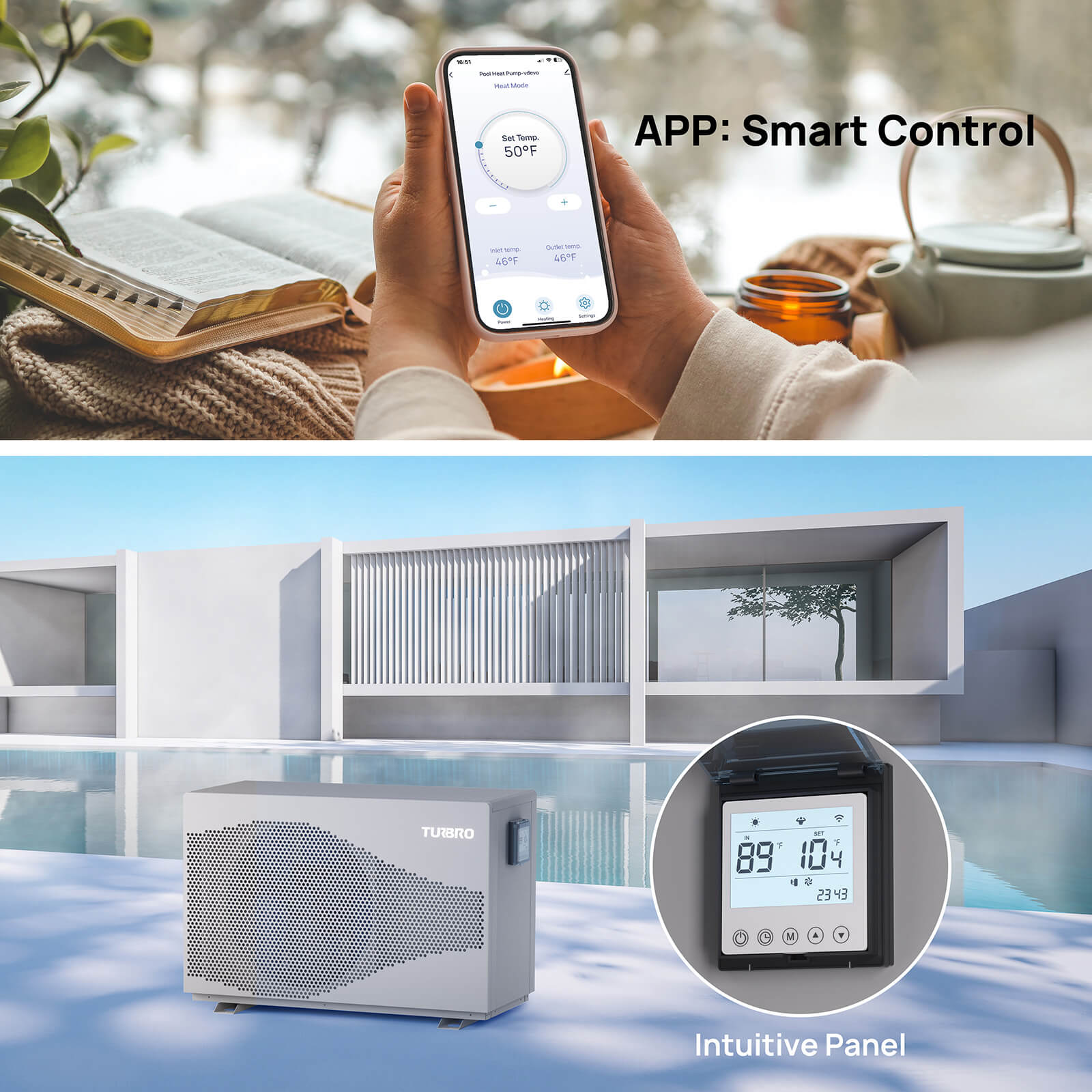 Beluga Inverter Swimming Pool Heat Pump, 33K/50K/58K/75K BTU - Energize Trek