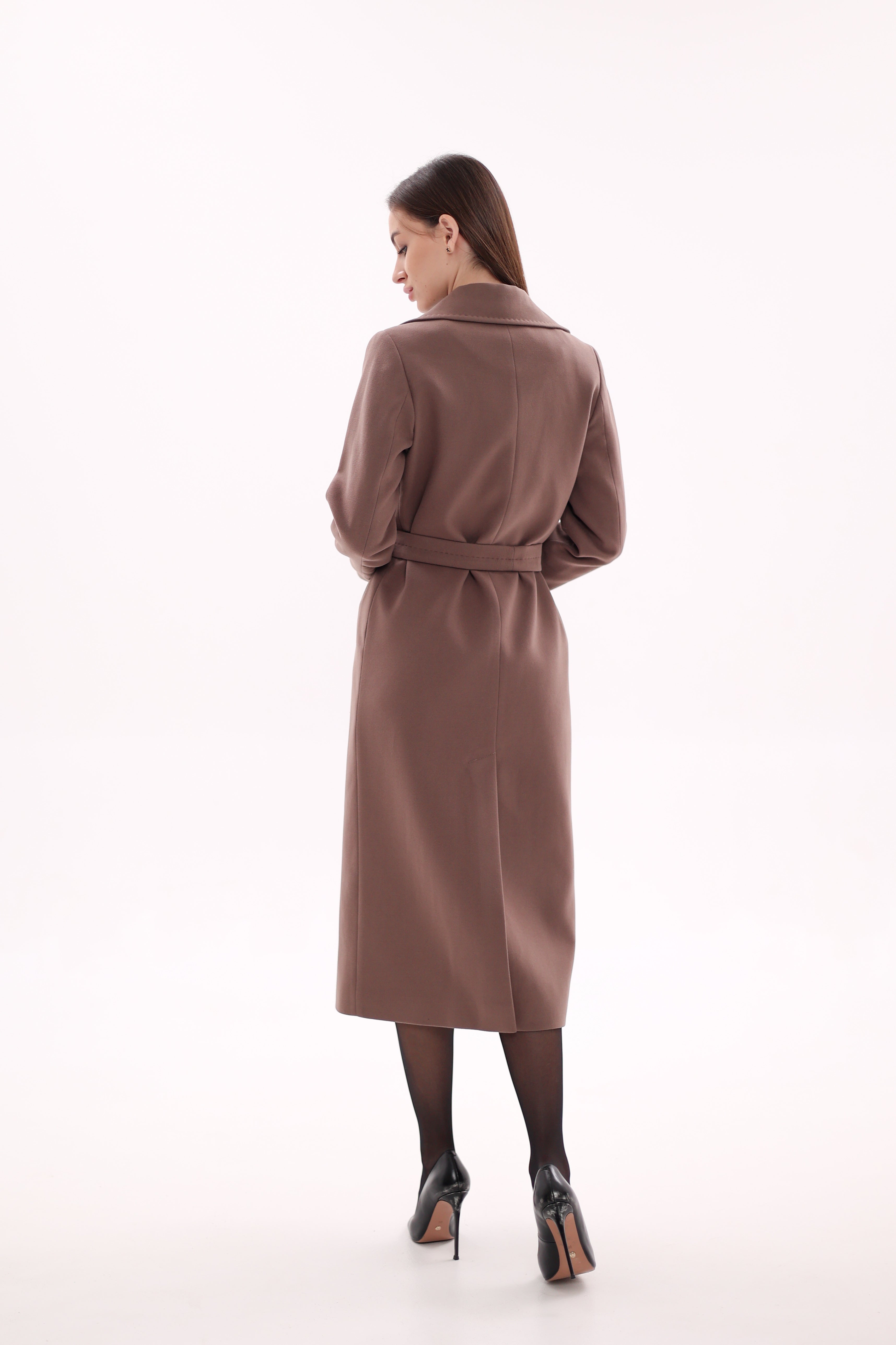 Harrington Classic Wraparound Overcoat in Mocha Mousse - Energize Trek