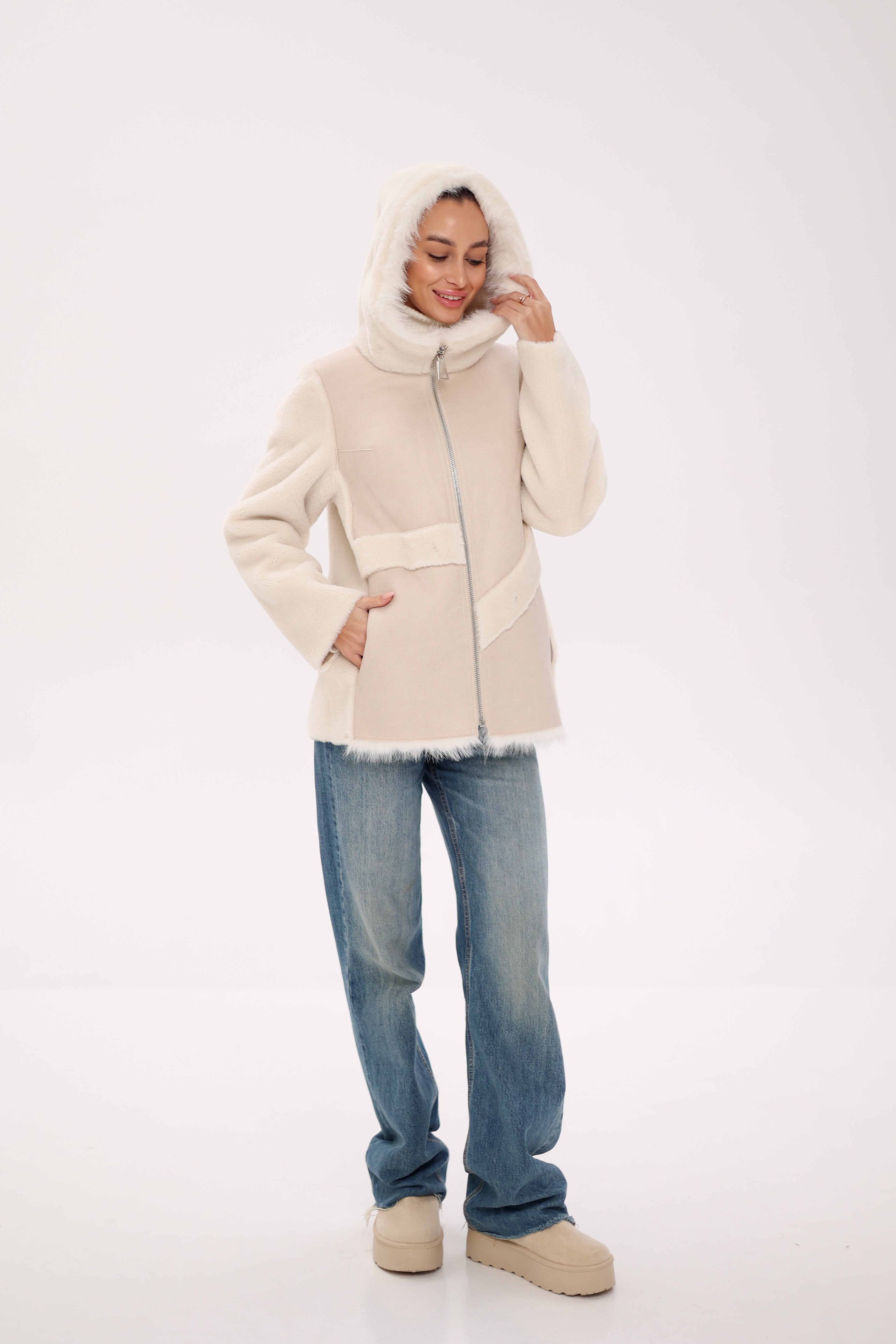 Pre-Order. Re-Stock Ships October 15. ⇆ Reversible Hooded Wool Blend Jacket - Energize Trek