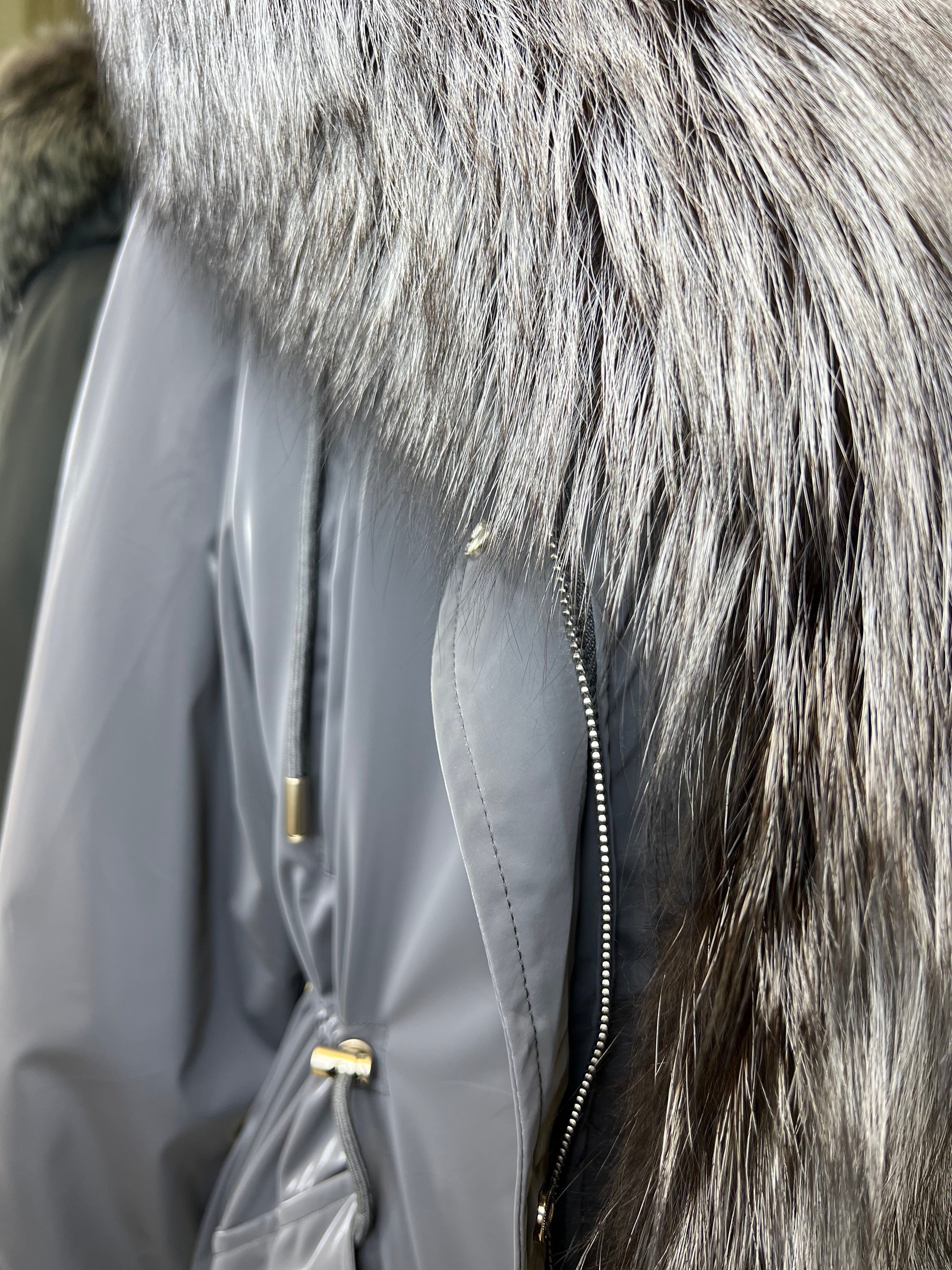 Genuine Silver Fox Fully Lined Hood Rabbit Insulated Parka - Energize Trek