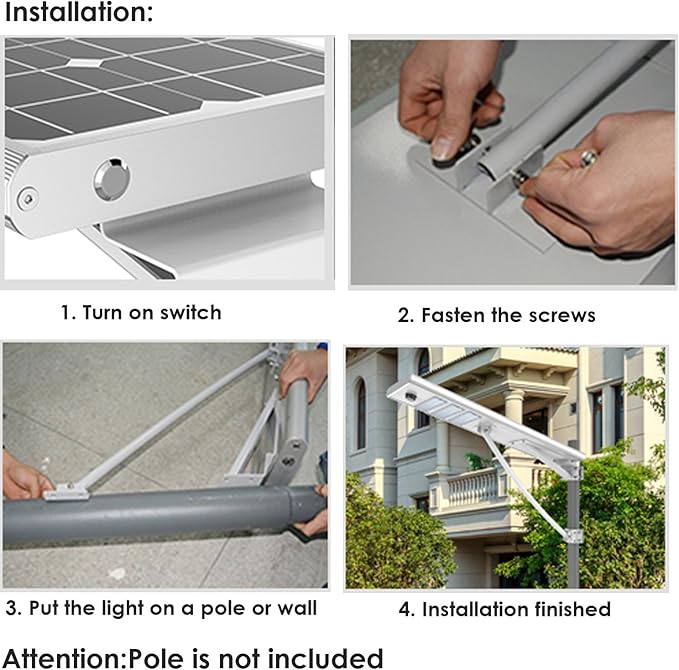 6000W Aluminum Frame LED Integrated Solar Street Light, IP65 Waterproof , Radar Sensor + Light Sensor, Dusk to Dawn Solar - Energize Trek