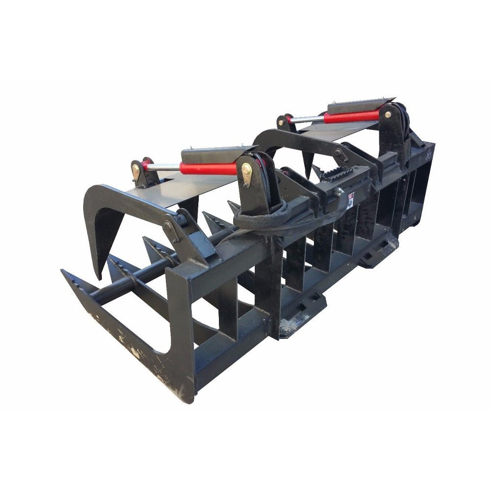74" Premium Heavy Duty Skid Steer Root Grapple Bucket Attachment (94621873) - Energize Trek