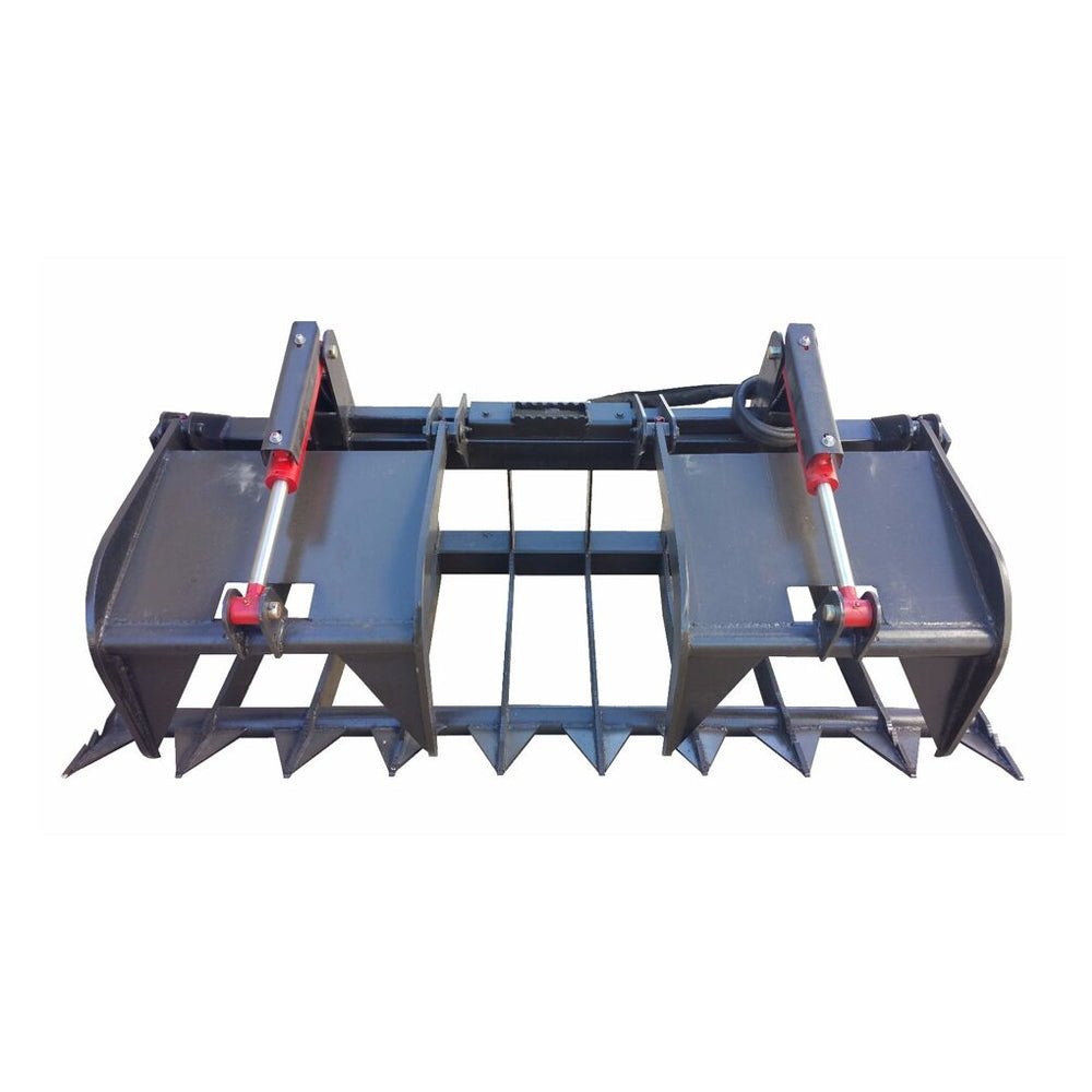 74" Premium Heavy Duty Skid Steer Root Grapple Bucket Attachment (94621873) - Energize Trek