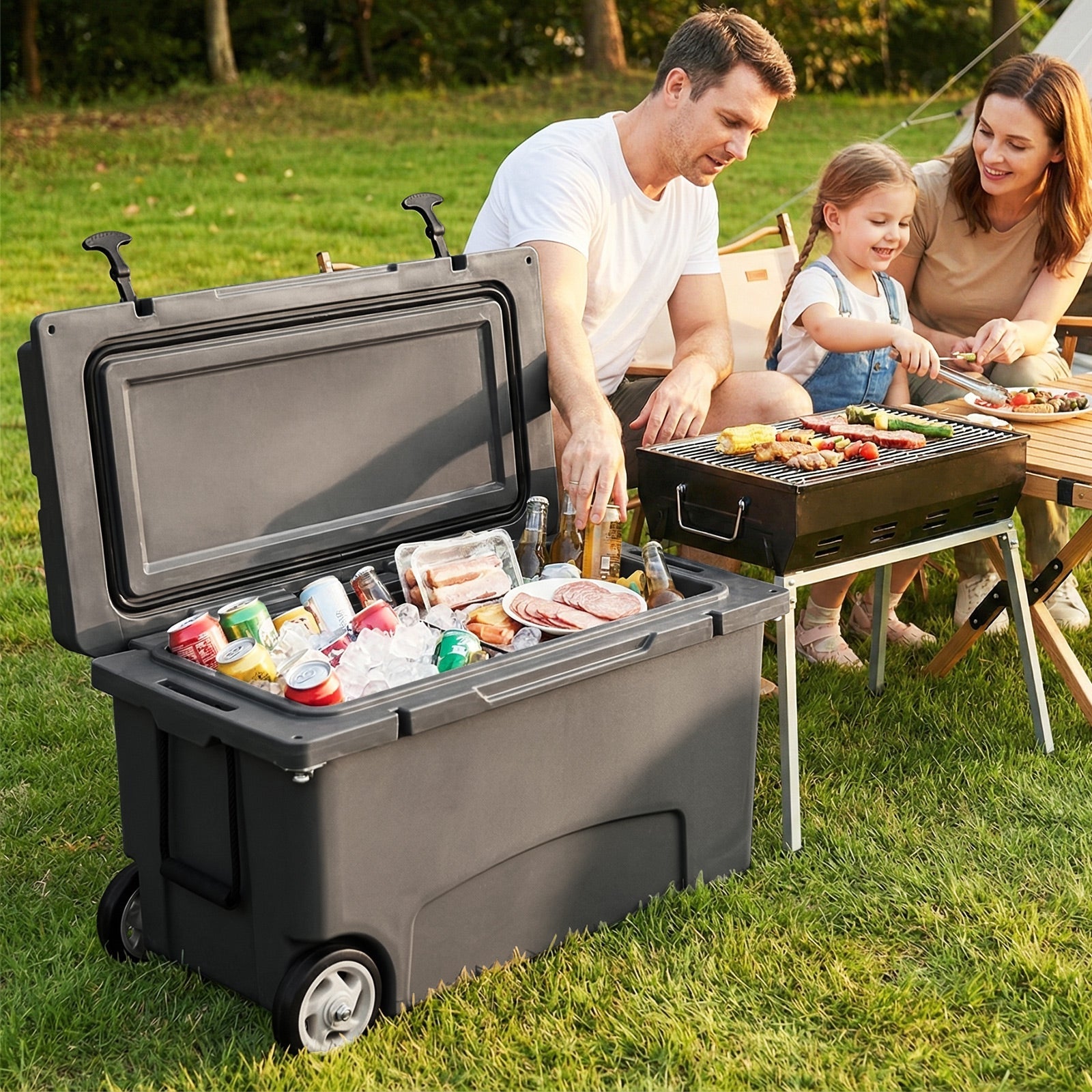 75 Quart Portable Hard Cooler with 6-Day Ice Retention and Wheels - Energize Trek