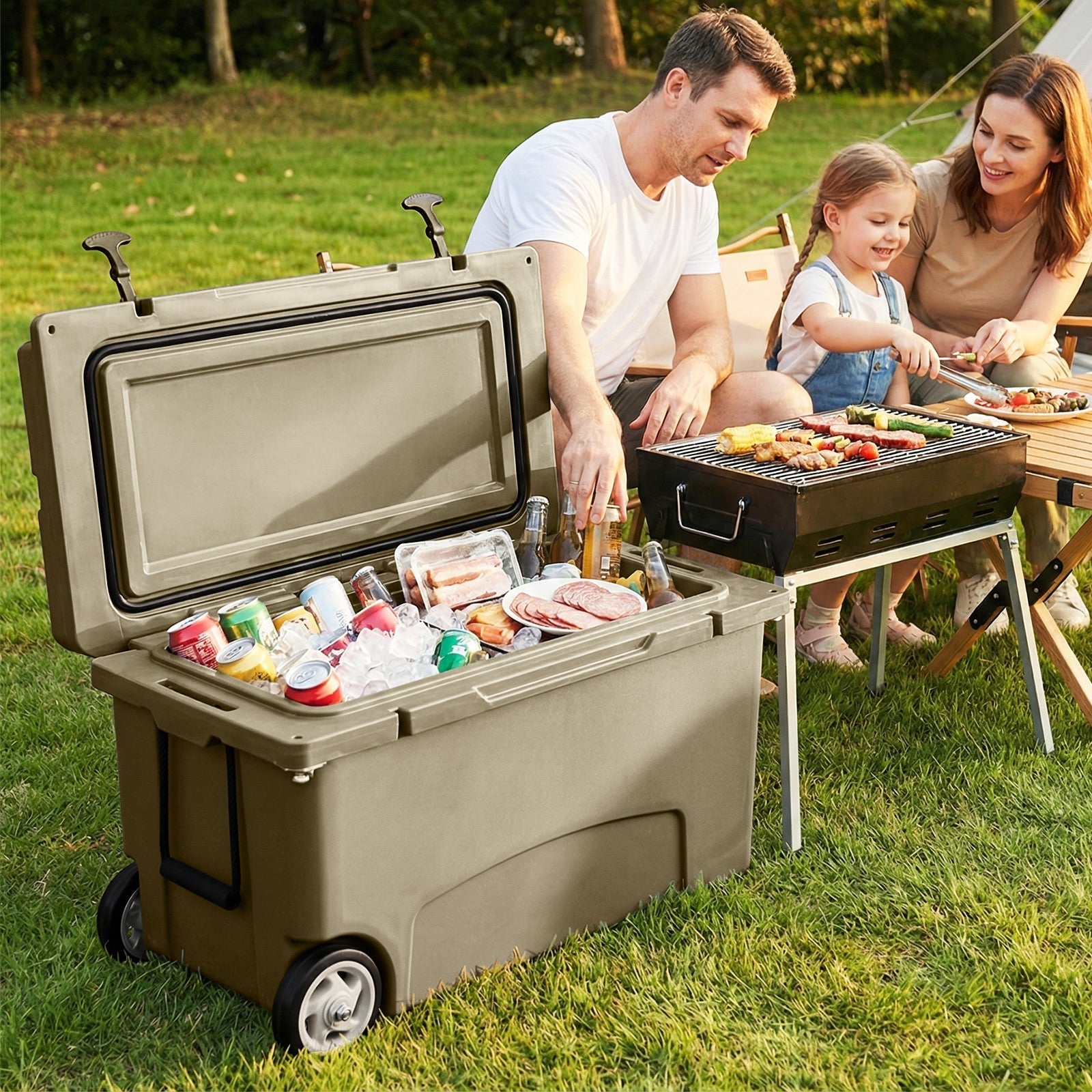 75 Quart Portable Hard Cooler with 6-Day Ice Retention and Wheels - Energize Trek